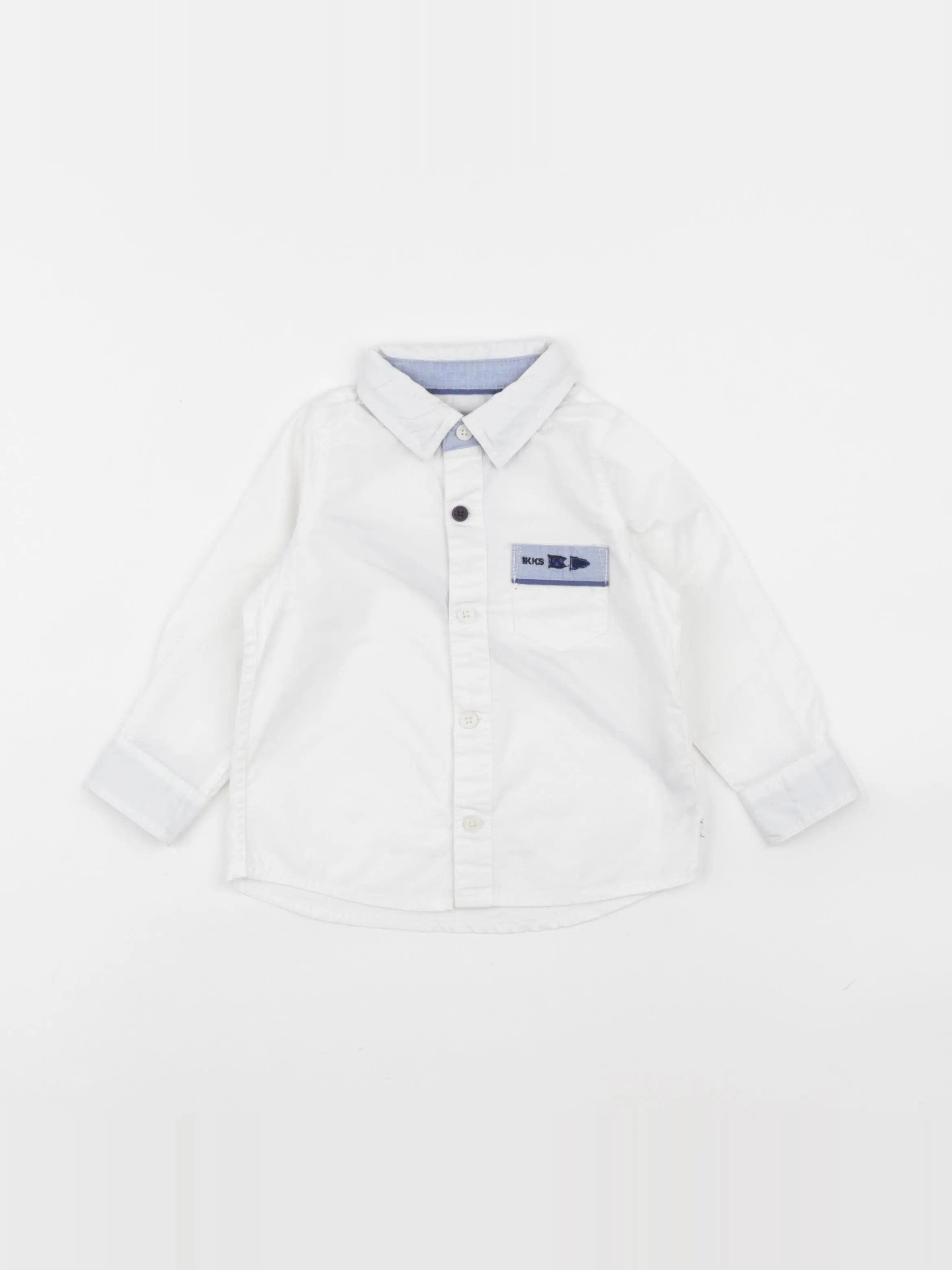 IKKS - chemise imprimé au dos blanc - 12 mois