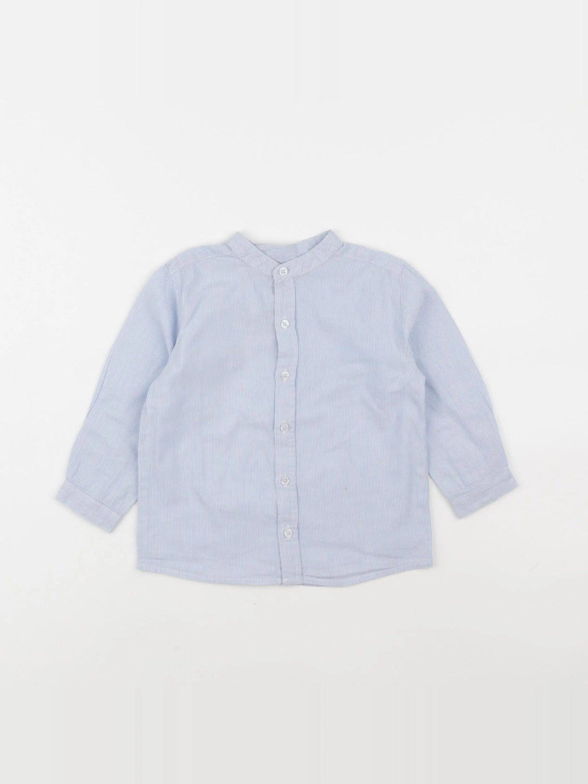 Boutchou - chemise blanc, bleu - 24 mois