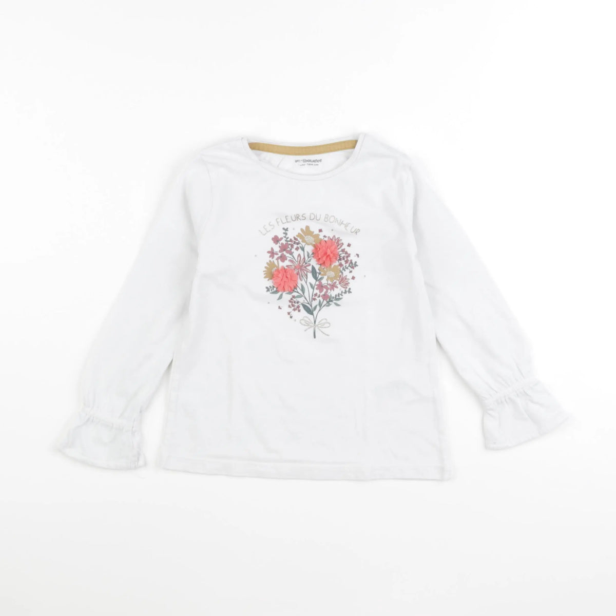 Vertbaudet - tee-shirt blanc - 4 ans