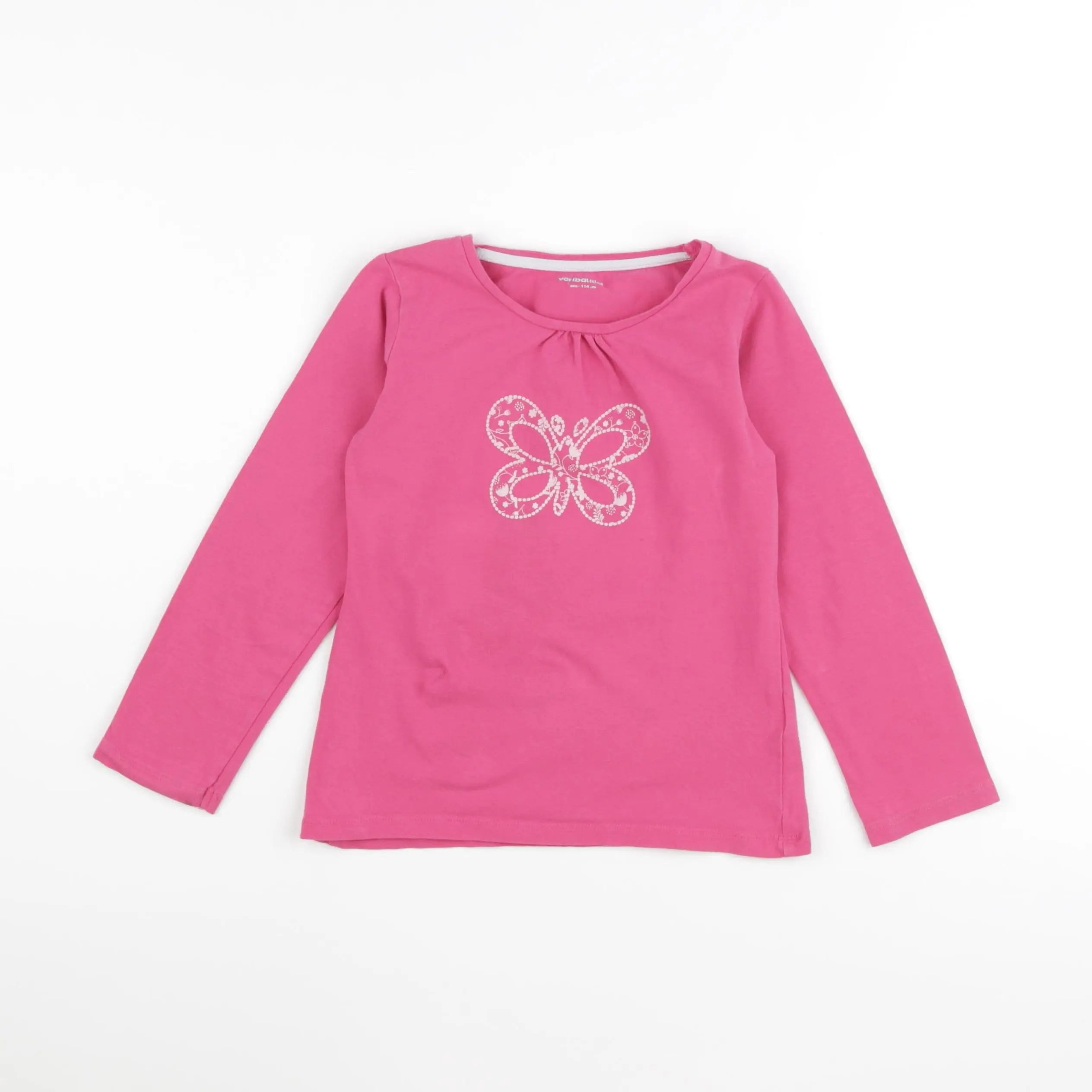 Vertbaudet - tee-shirt rose - 6 ans