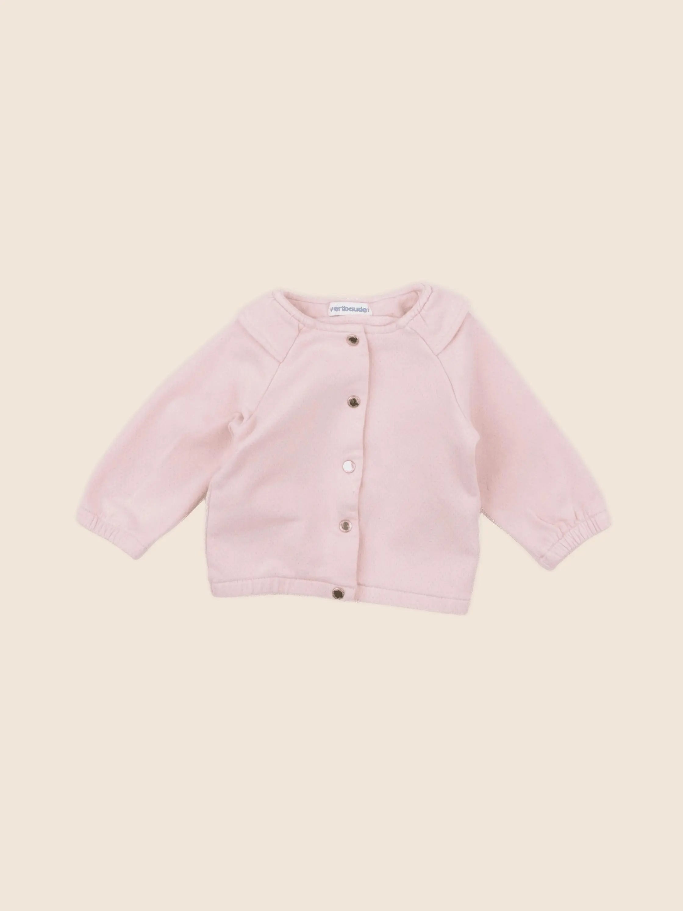 Vertbaudet - sweat rose - 6 mois