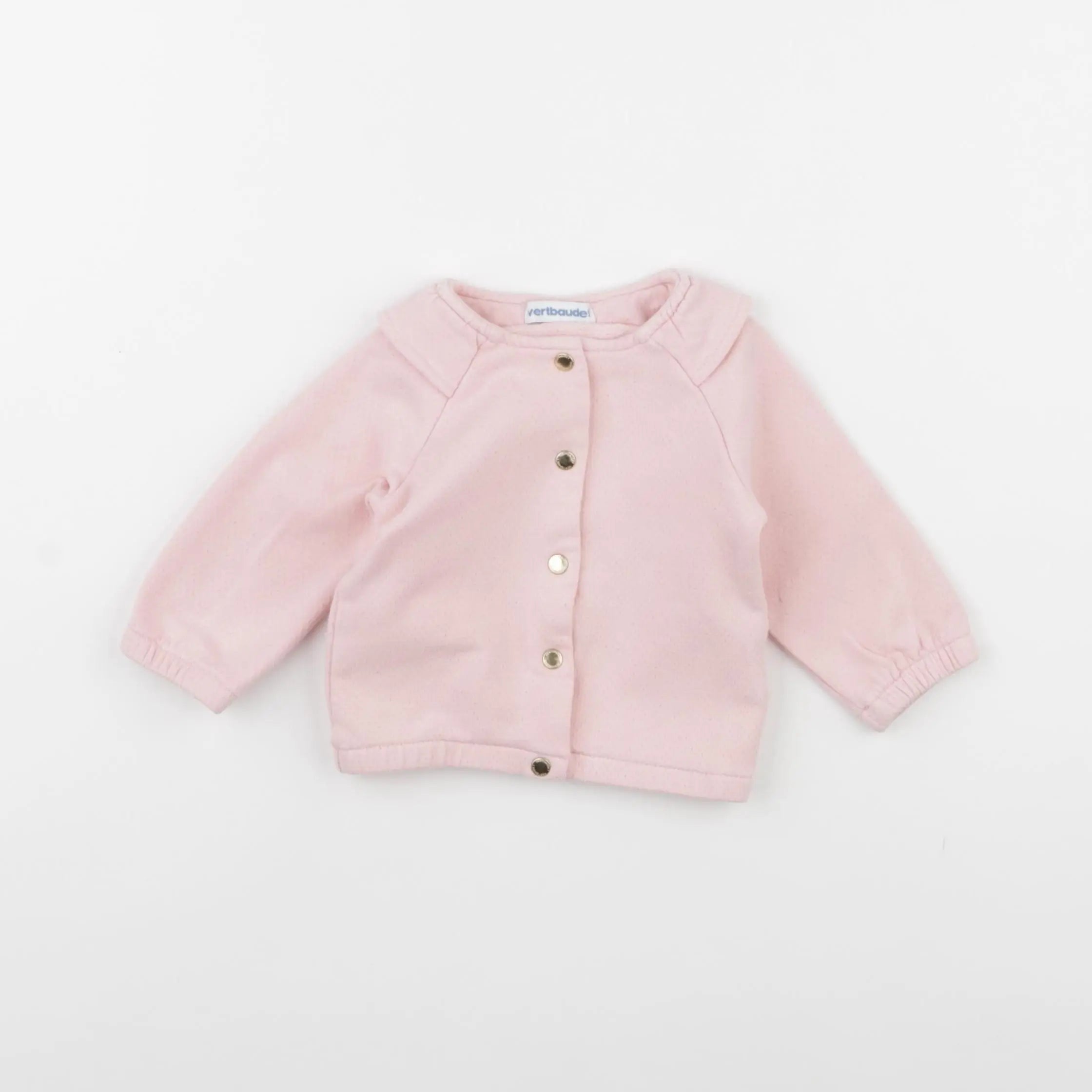 Vertbaudet - sweat rose - 6 mois