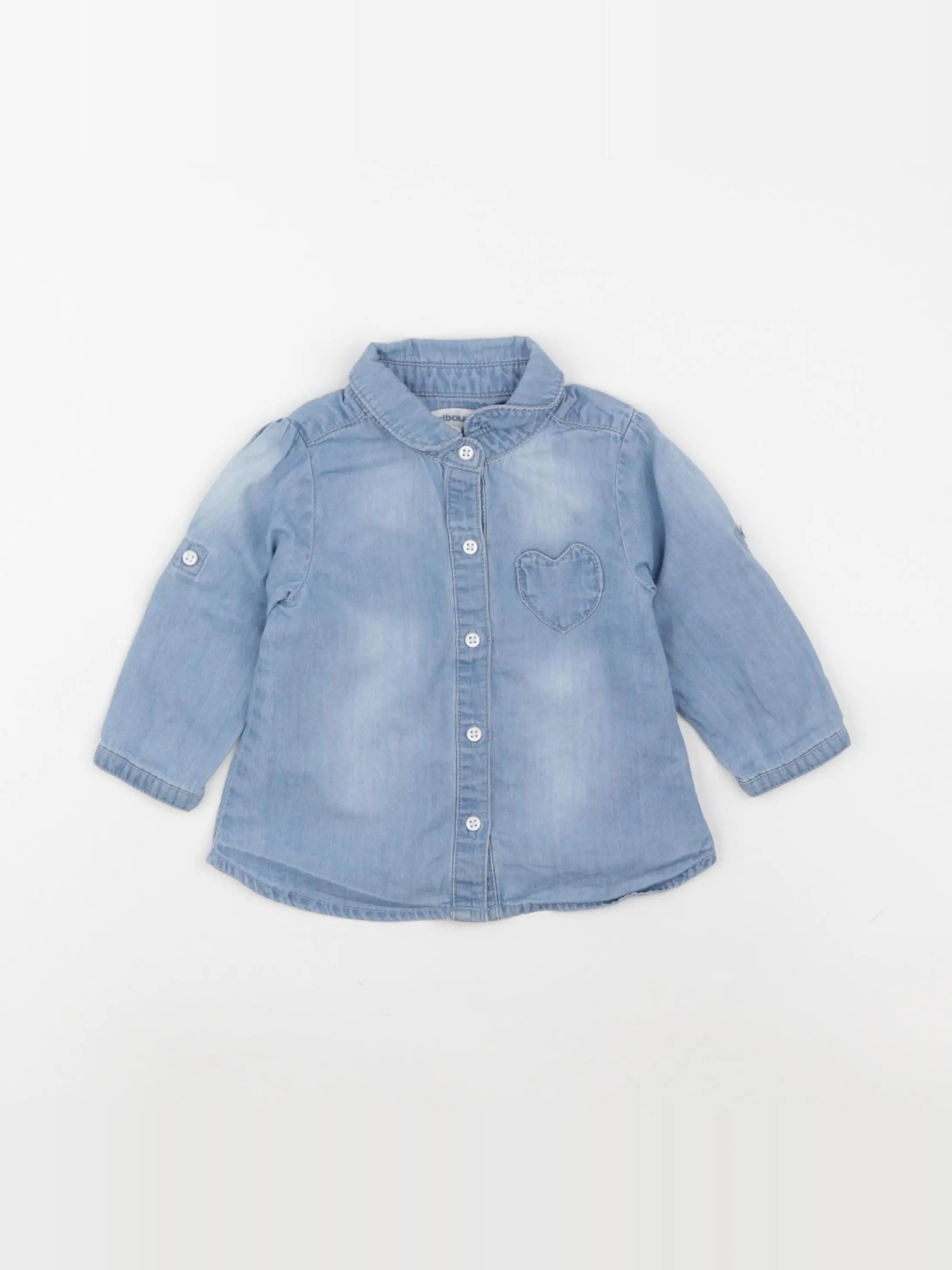 Vertbaudet - blouse bleu - 9 mois
