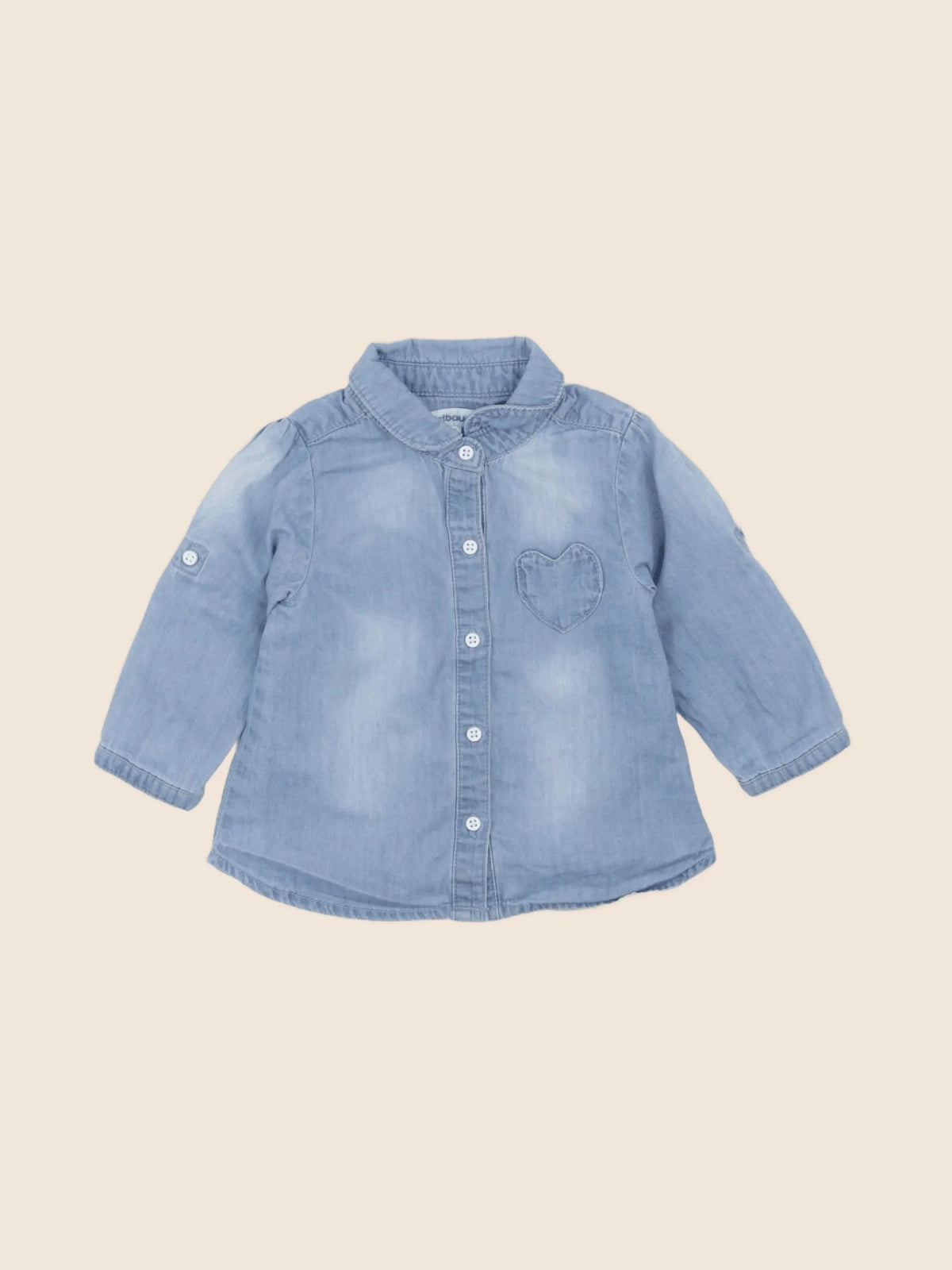 Vertbaudet - blouse bleu - 9 mois