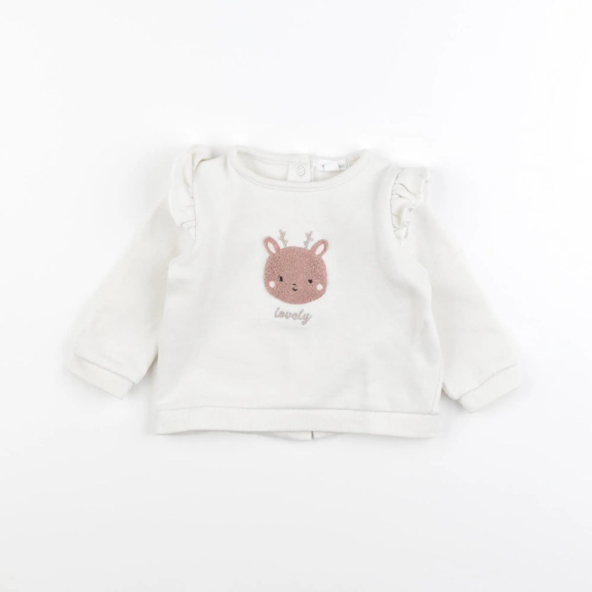 Vertbaudet - sweat beige - 6 mois