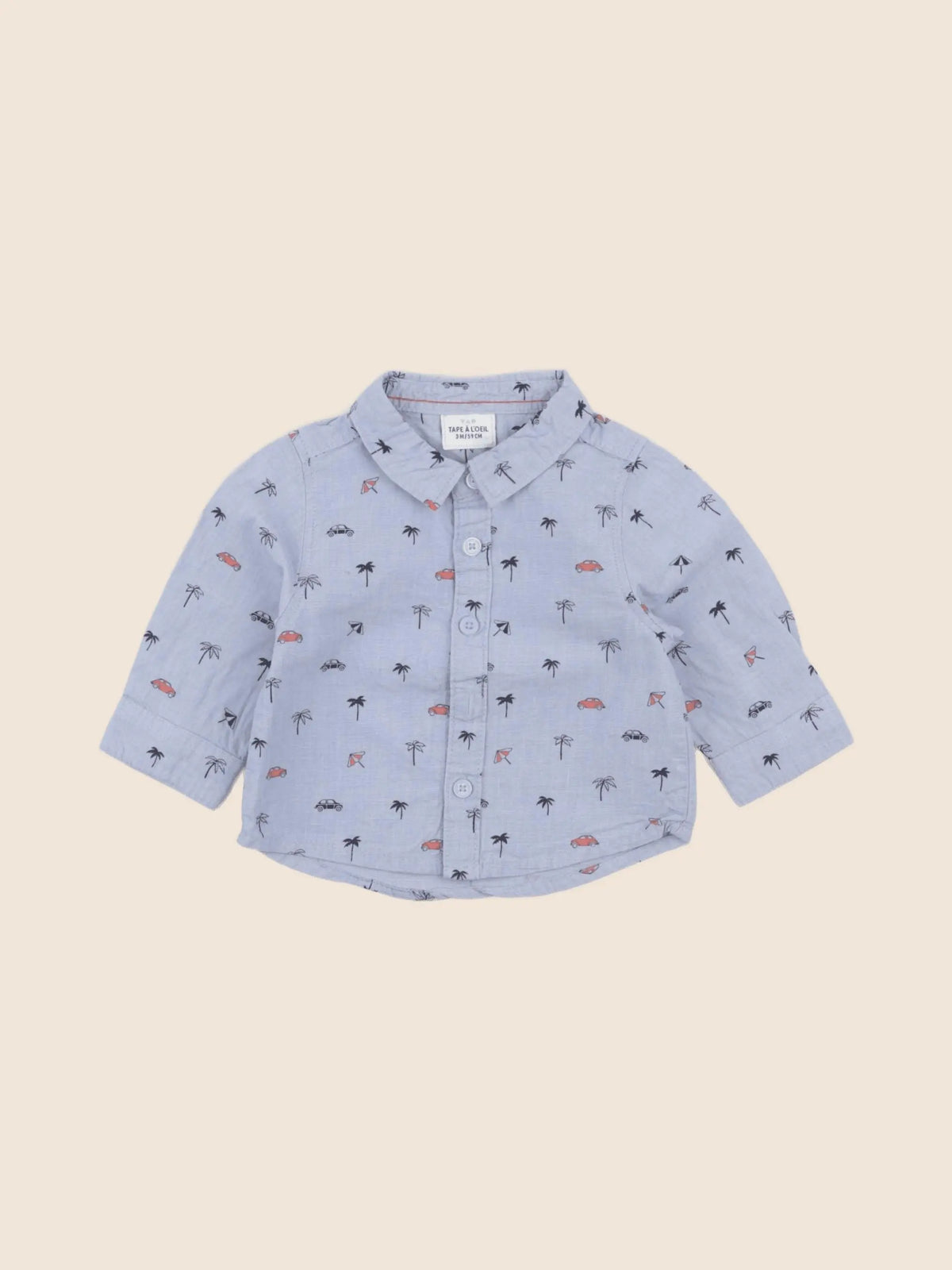 Tape à l'oeil - chemise bleu - 3 mois