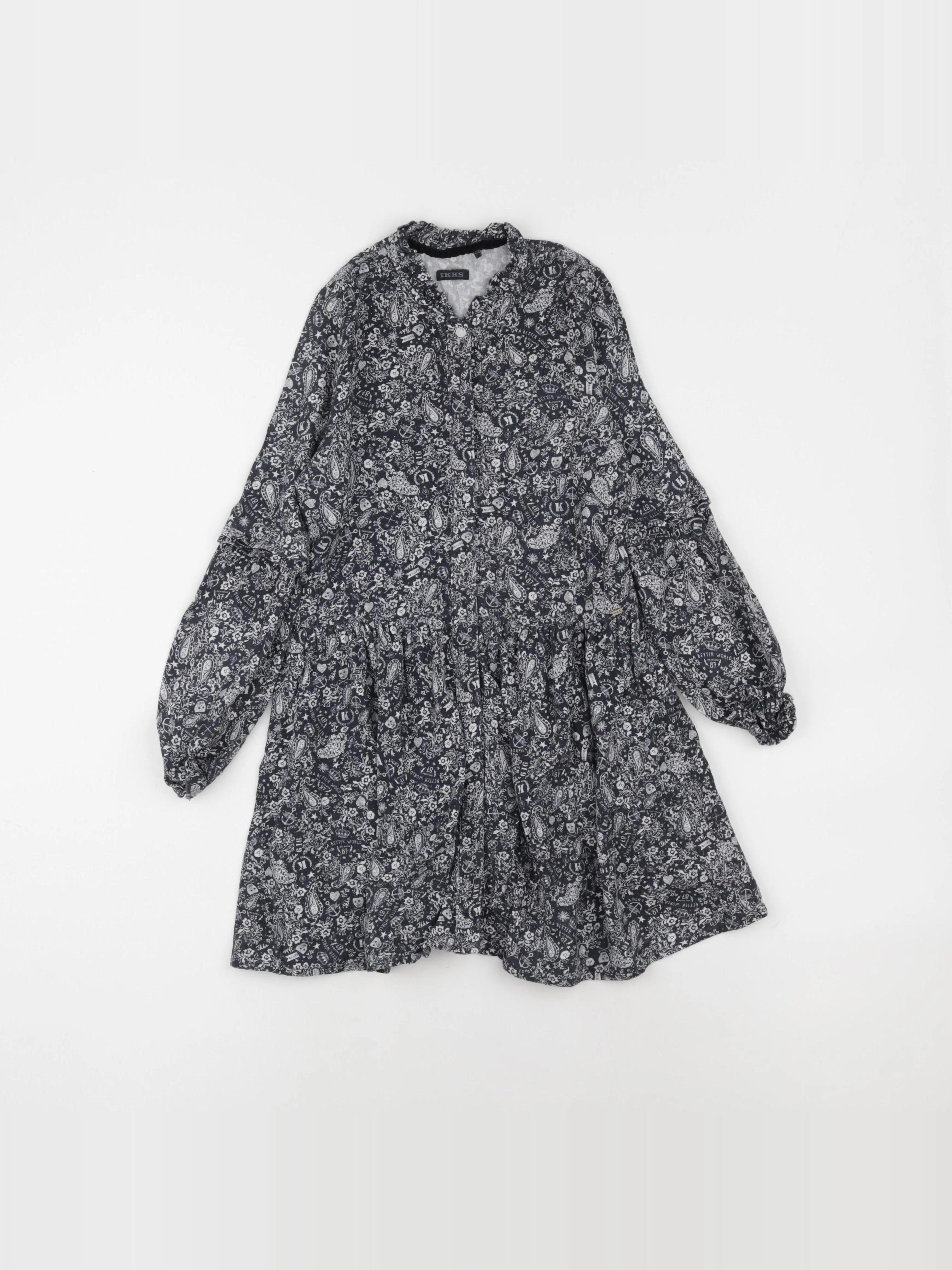 IKKS - robe bleu, blanc - 8 ans