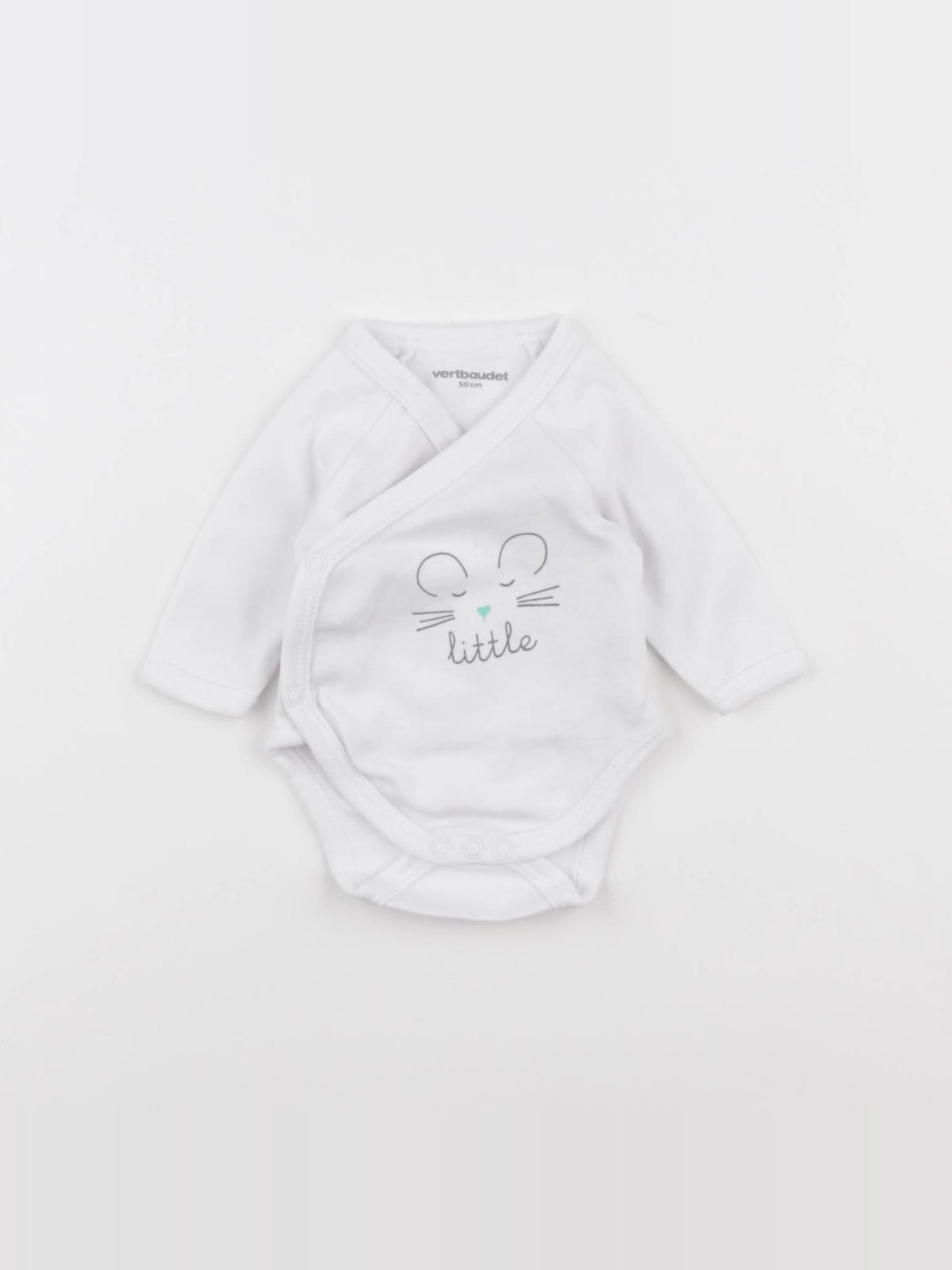 Vertbaudet - body blanc - 0 mois