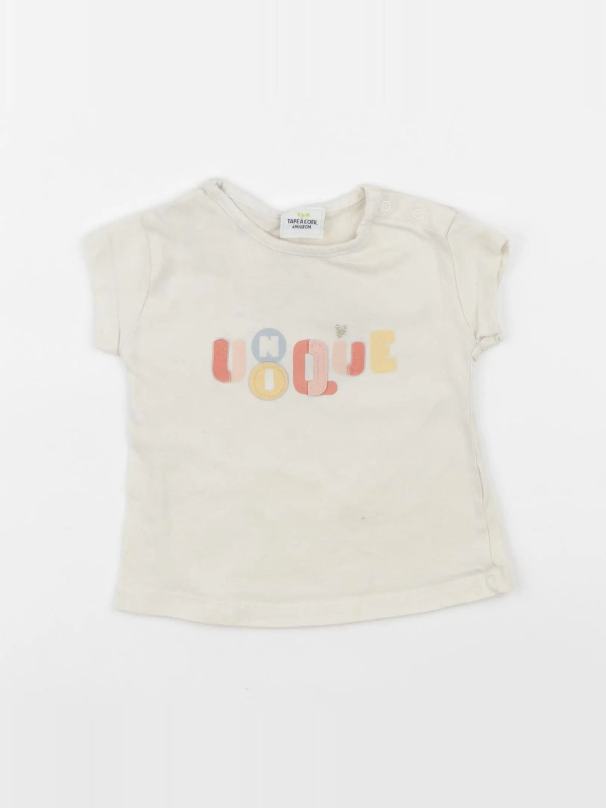 Tape à l'oeil - tee-shirt beige - 6 mois