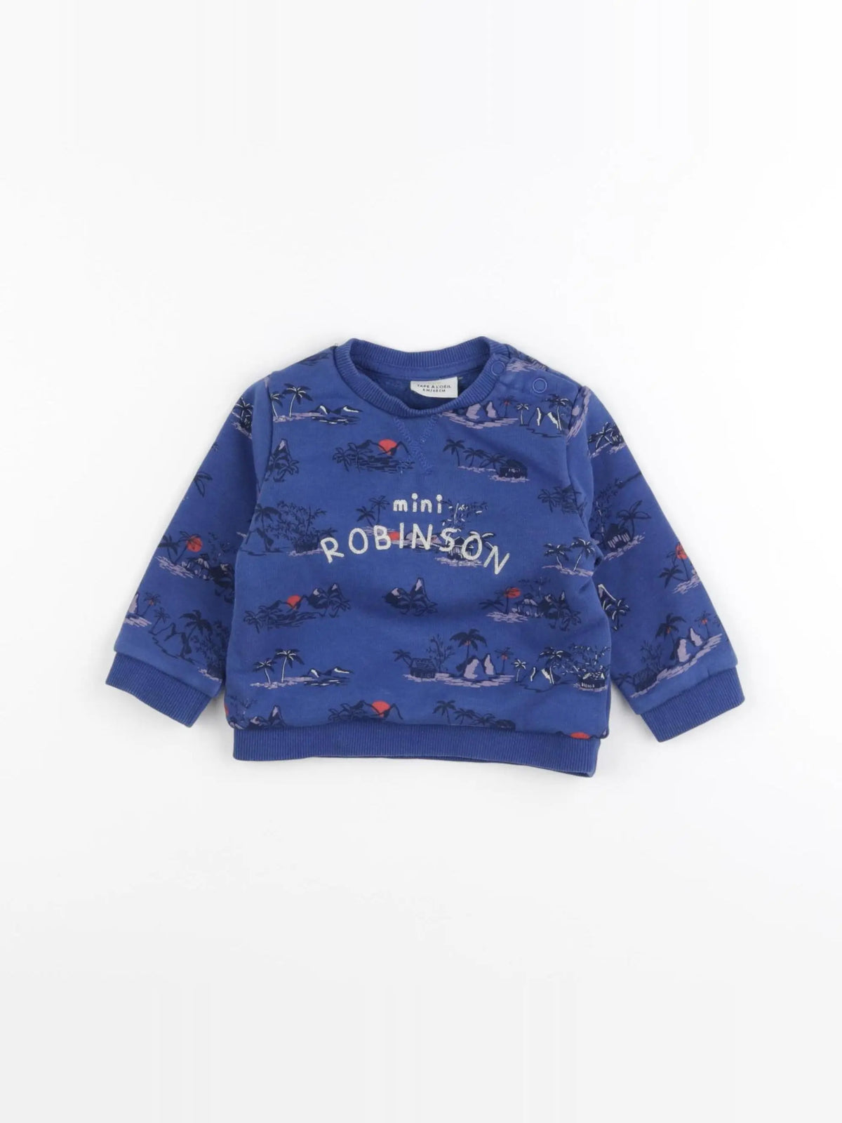 Tape à l'oeil - sweat bleu - 6 mois