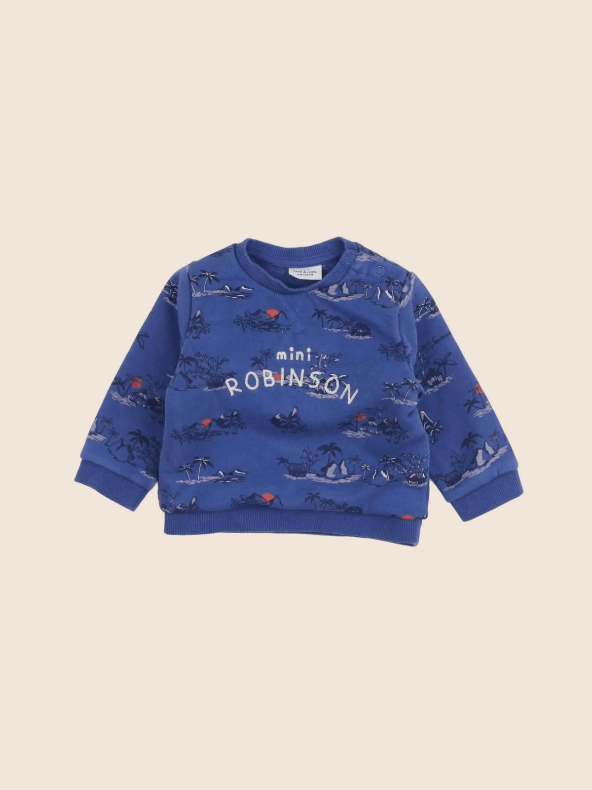 Tape à l'oeil - sweat bleu - 6 mois