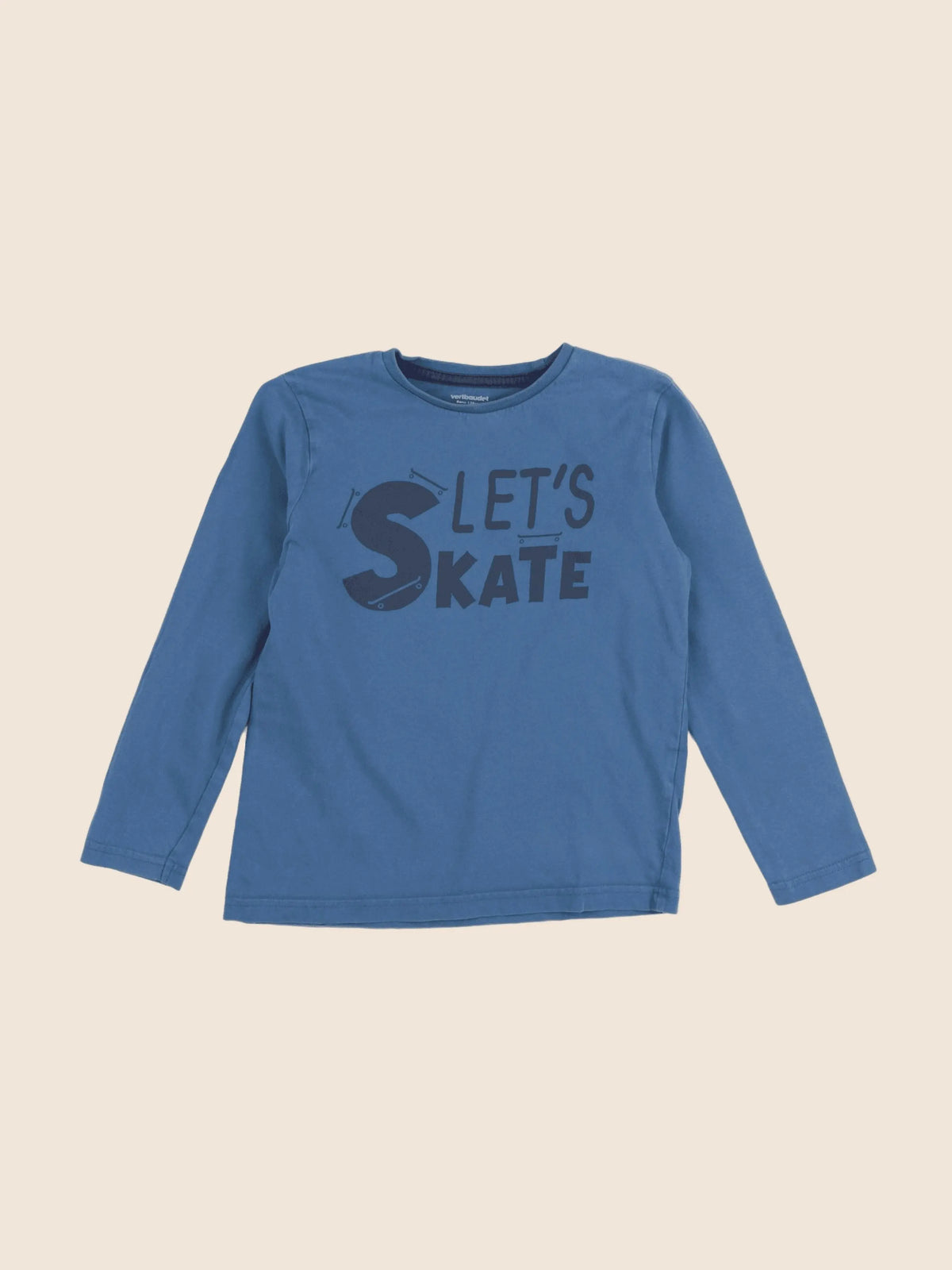 Vertbaudet - tee-shirt bleu - 8 ans