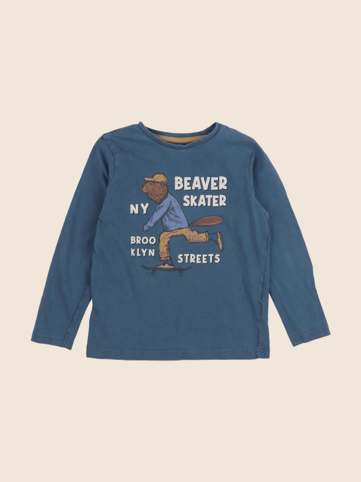 Vertbaudet - tee-shirt bleu - 8 ans