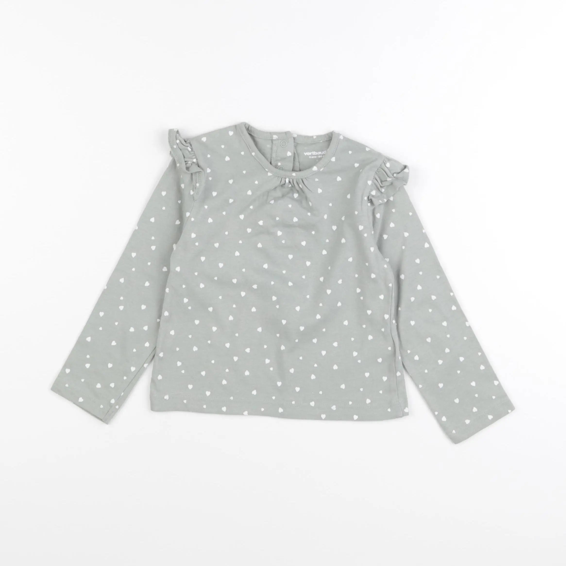 Vertbaudet - tee-shirt vert - 2 ans