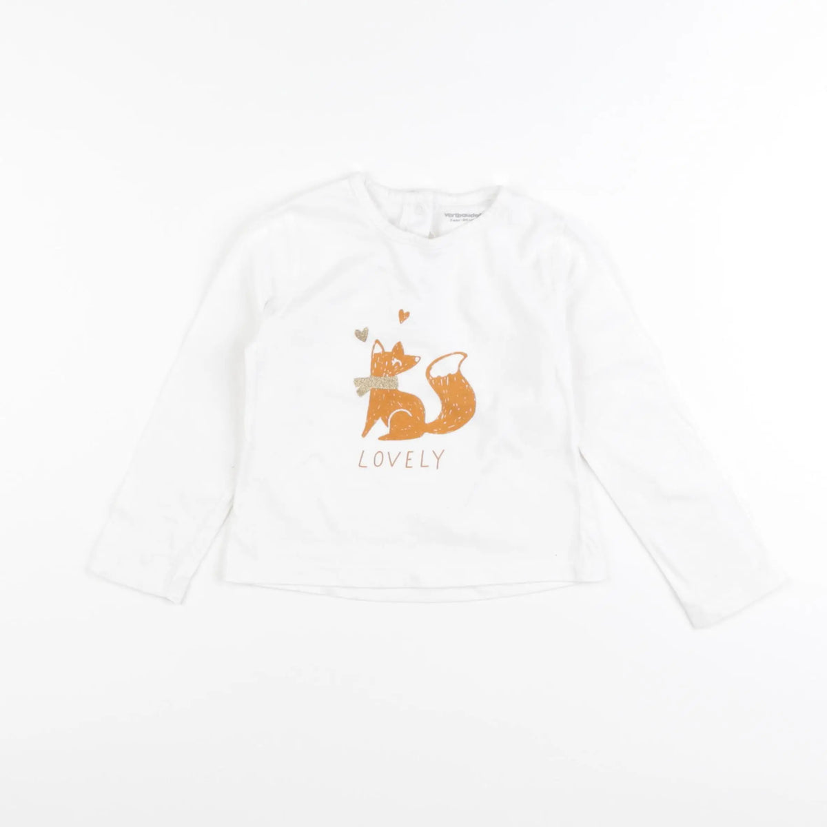Vertbaudet - tee-shirt blanc - 2 ans
