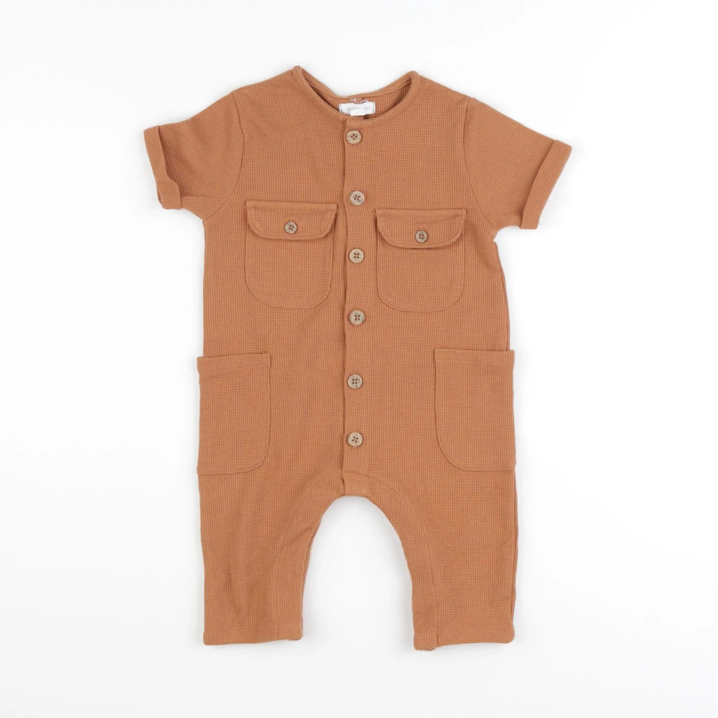 Vertbaudet - combinaison marron - 9 mois