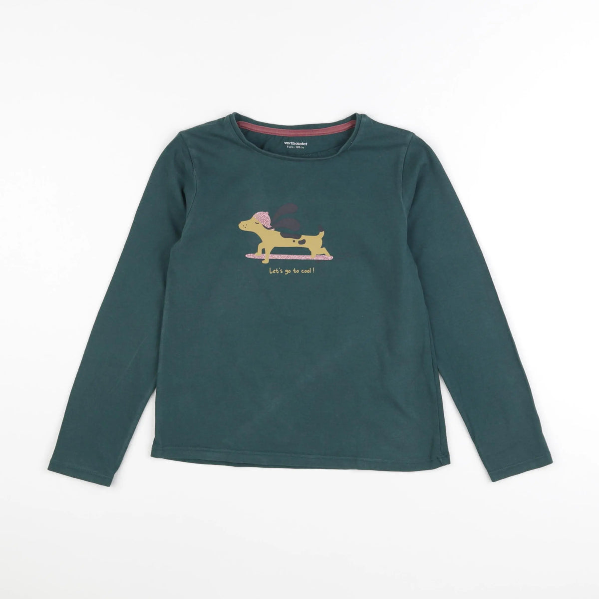 Vertbaudet - tee-shirt vert - 8 ans