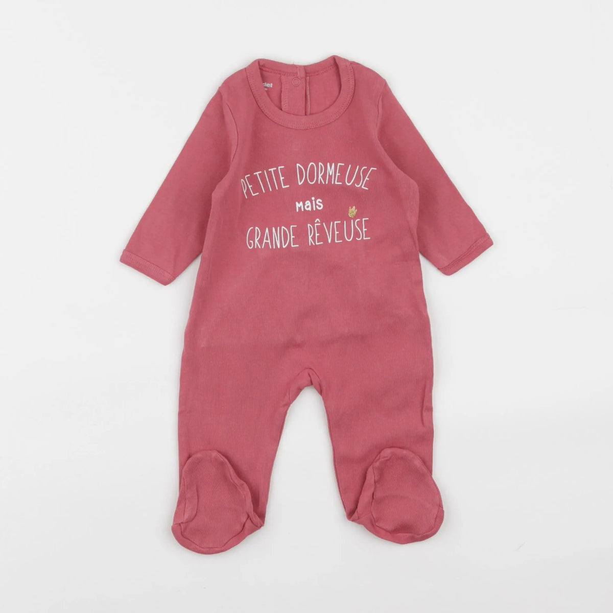 Vertbaudet - pyjama coton rose - 3 mois