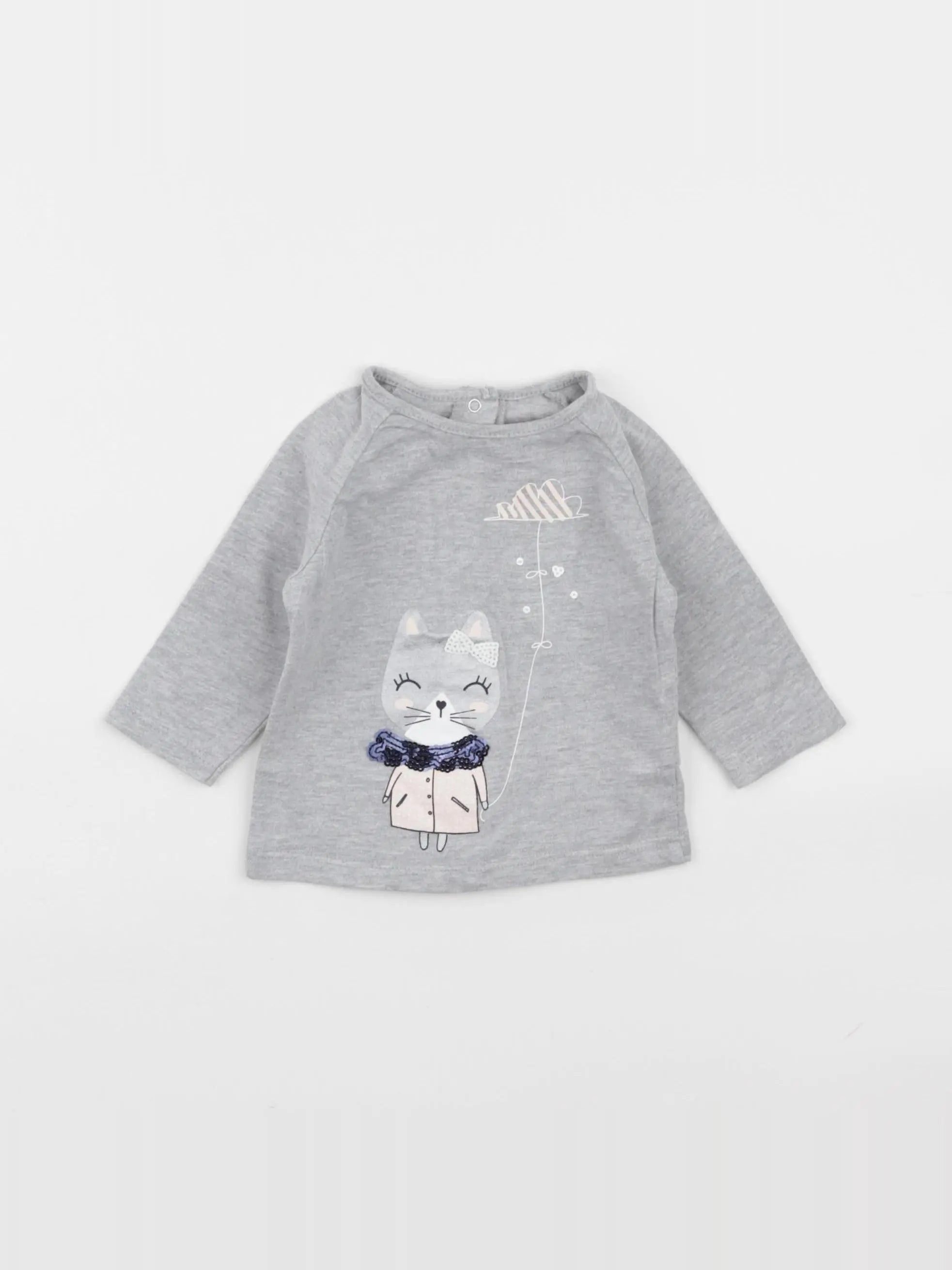 Vertbaudet - tee-shirt gris - 3 mois