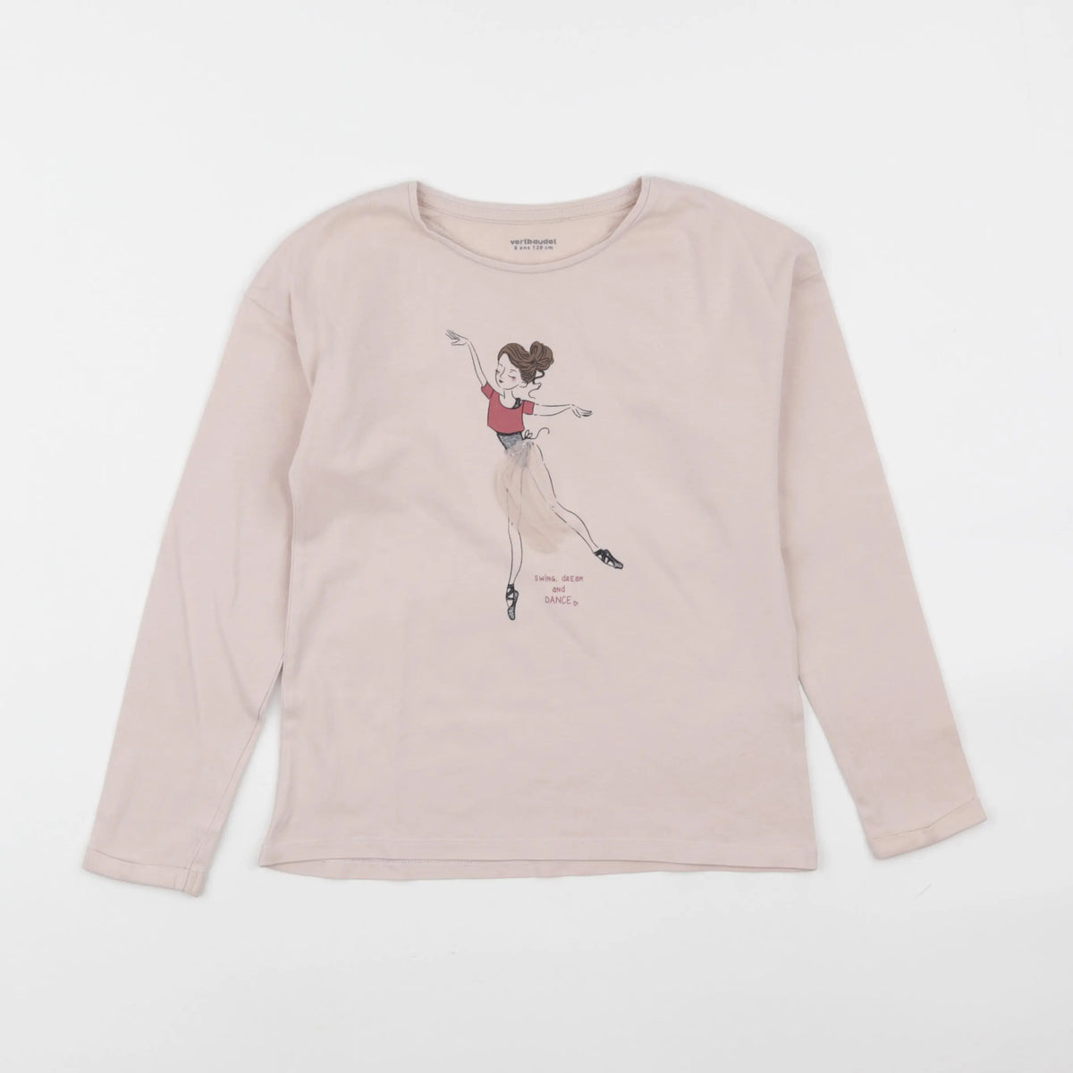 Vertbaudet - tee-shirt rose - 8 ans