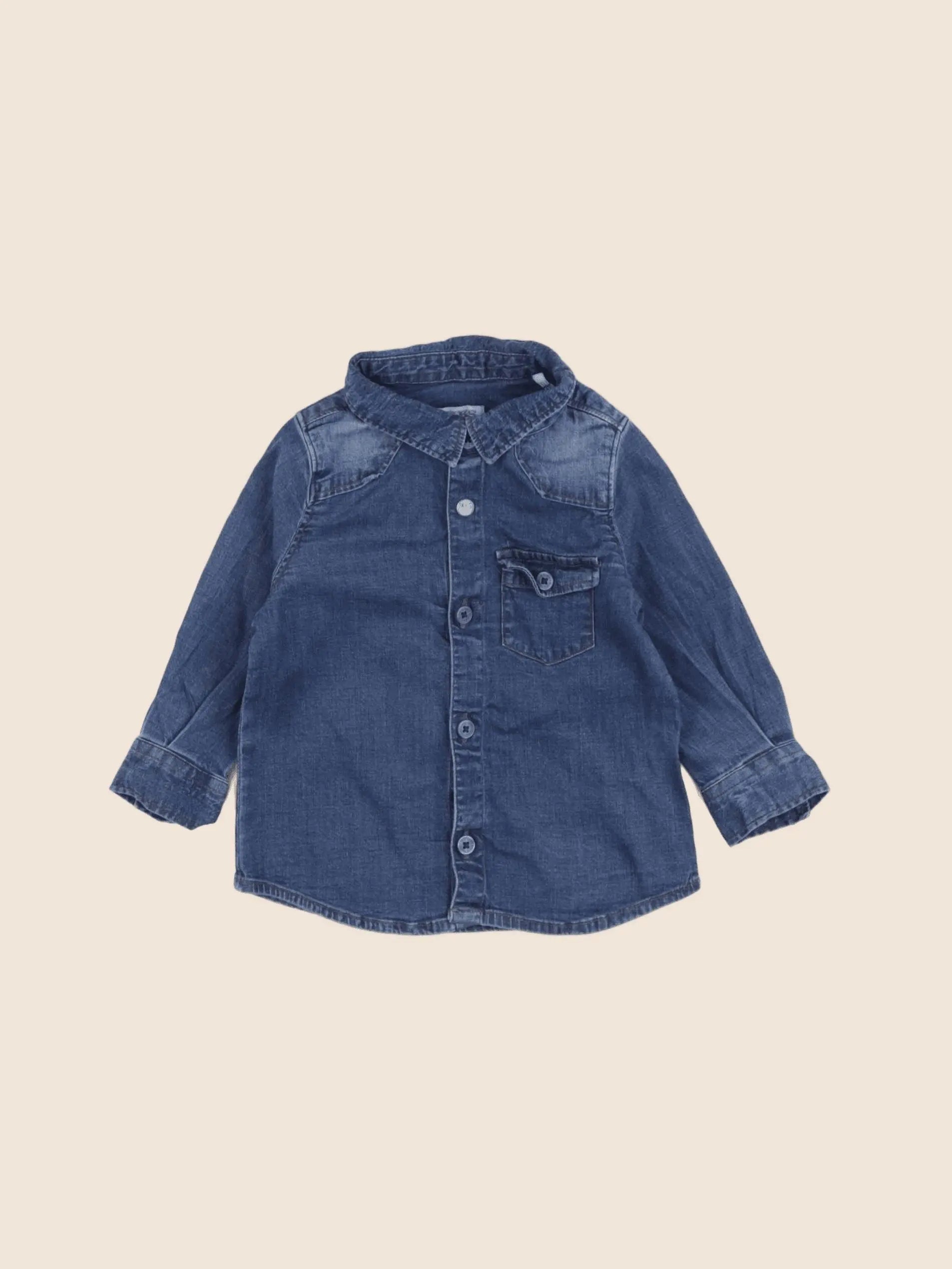 IKKS - chemise bleu - 6 mois