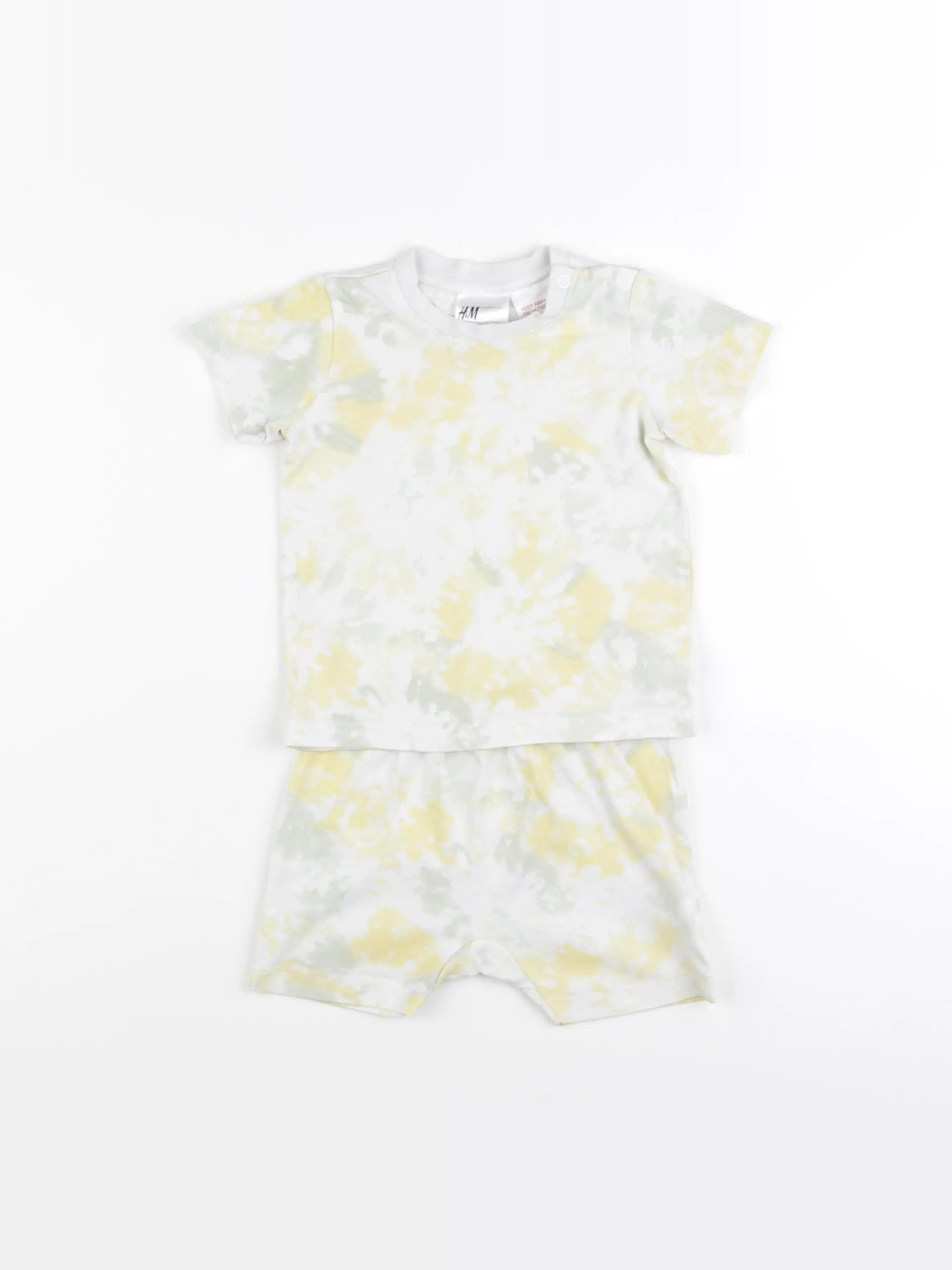 H&M - ensemble jaune - 6/9 mois