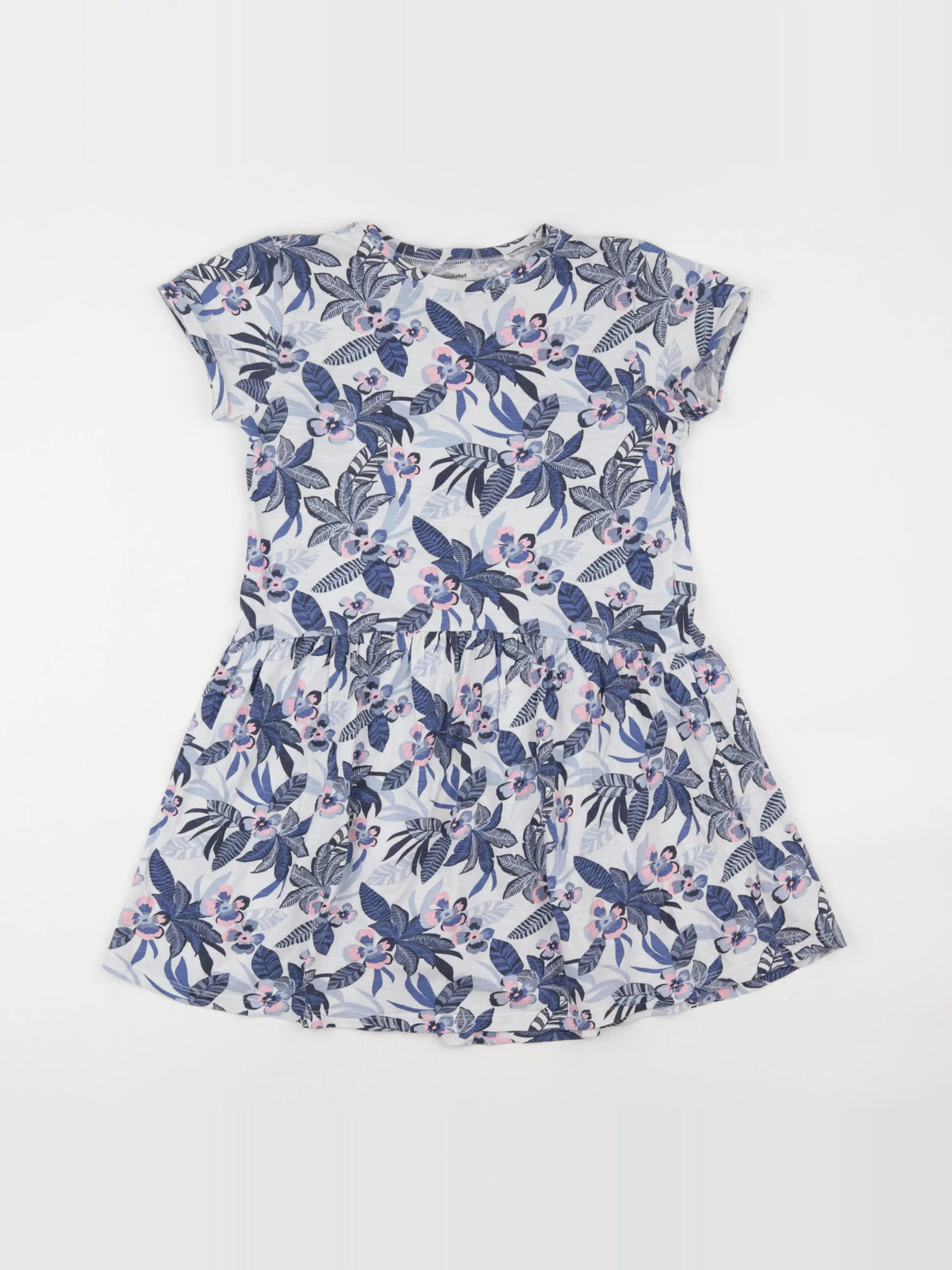 Vertbaudet - robe blanc, bleu - 10 ans