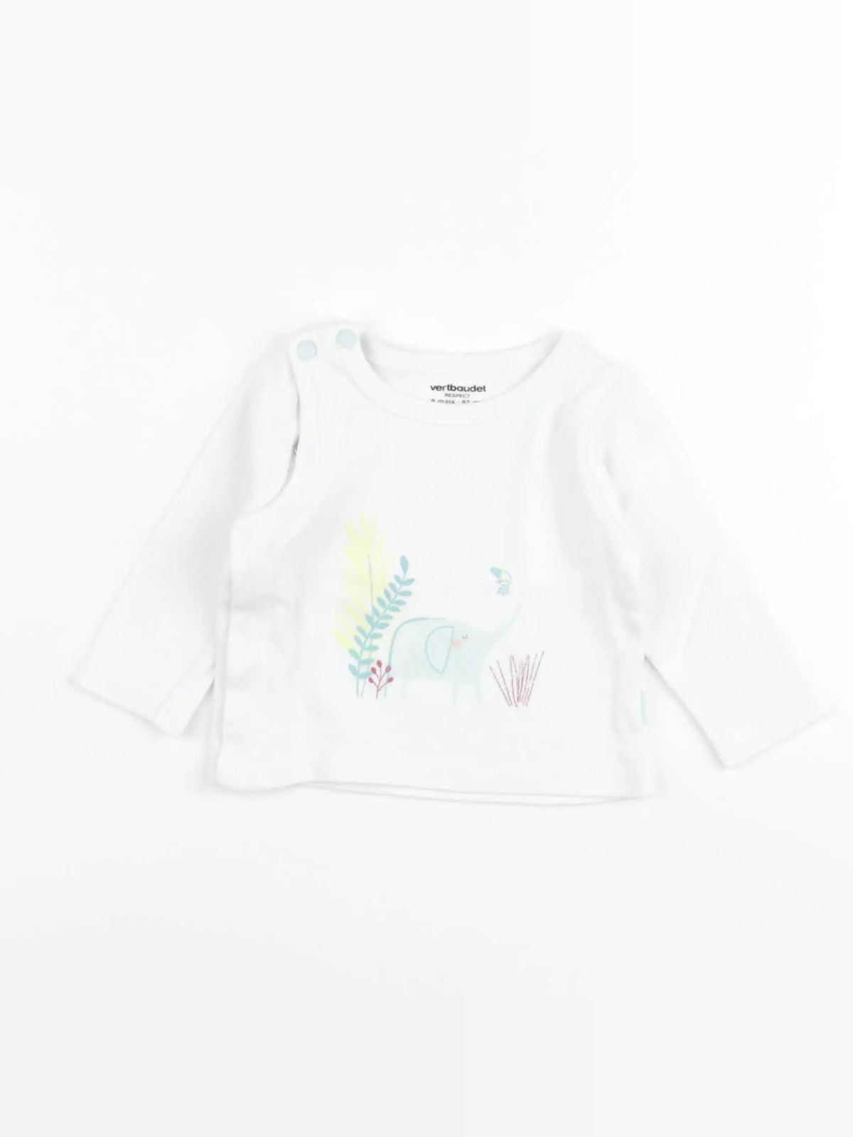 Vertbaudet - tee-shirt multicolore - 6 mois