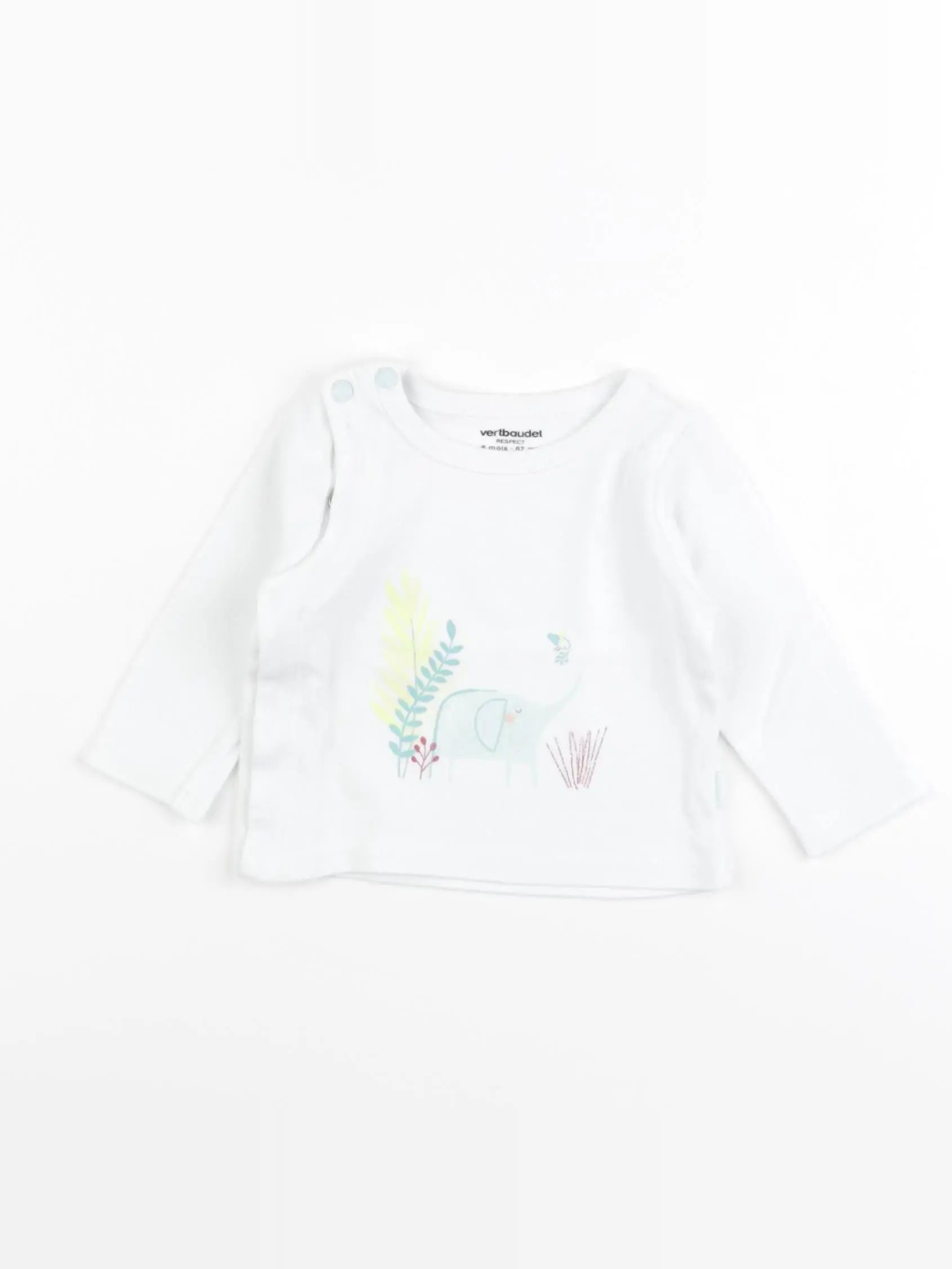 Vertbaudet - tee-shirt multicolore - 6 mois