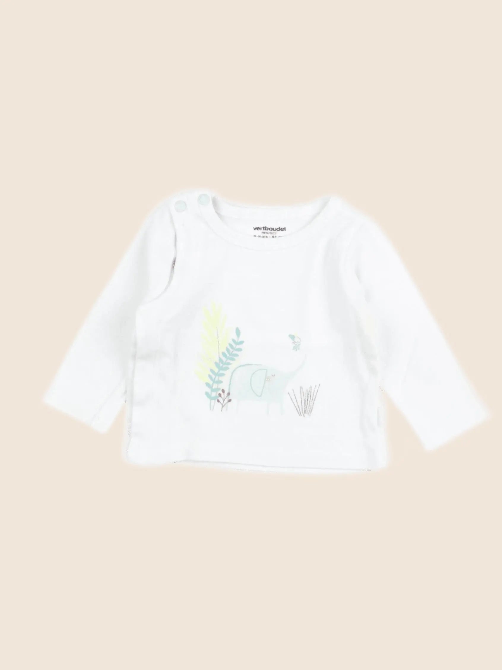 Vertbaudet - tee-shirt multicolore - 6 mois