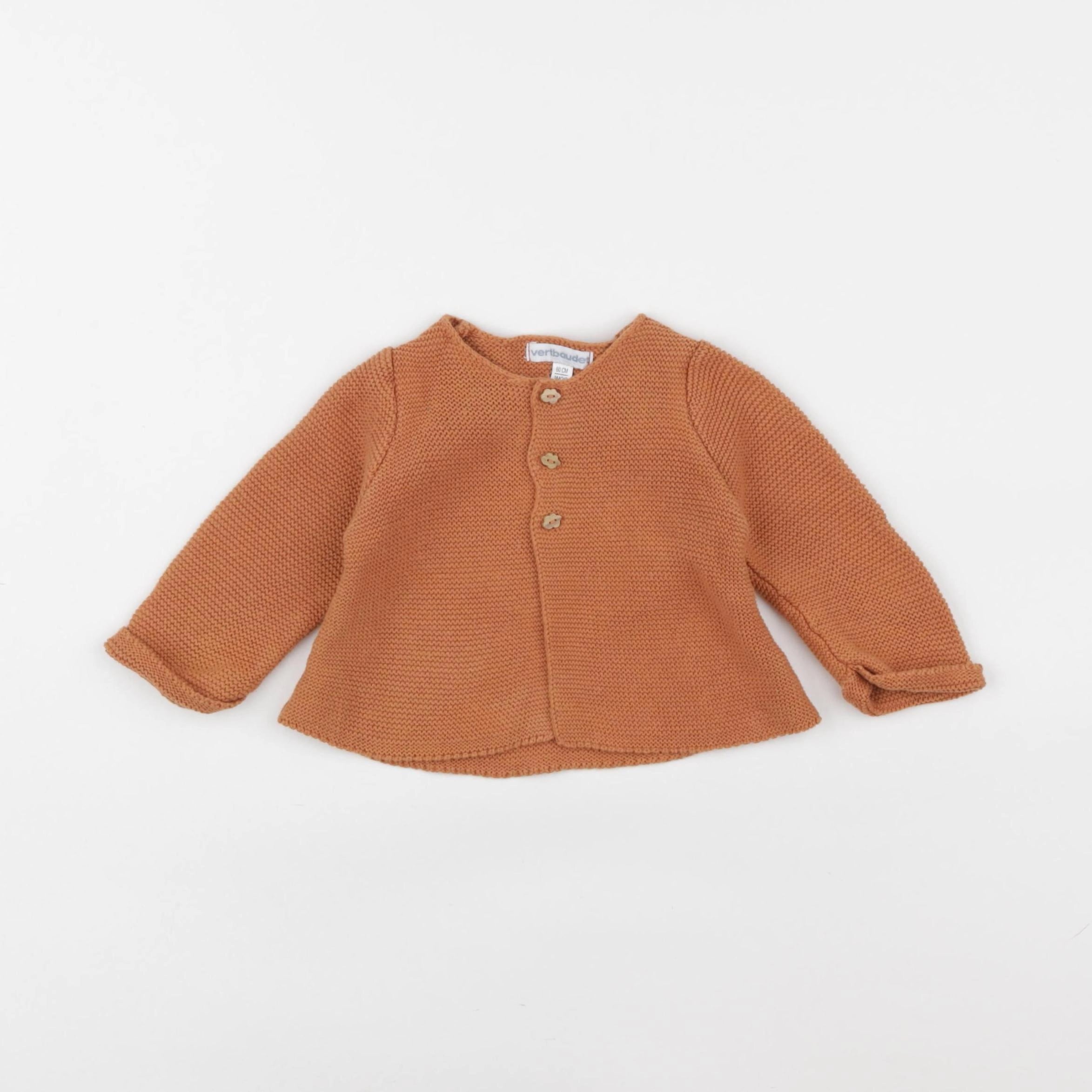 Vertbaudet - gilet orange - 3 mois