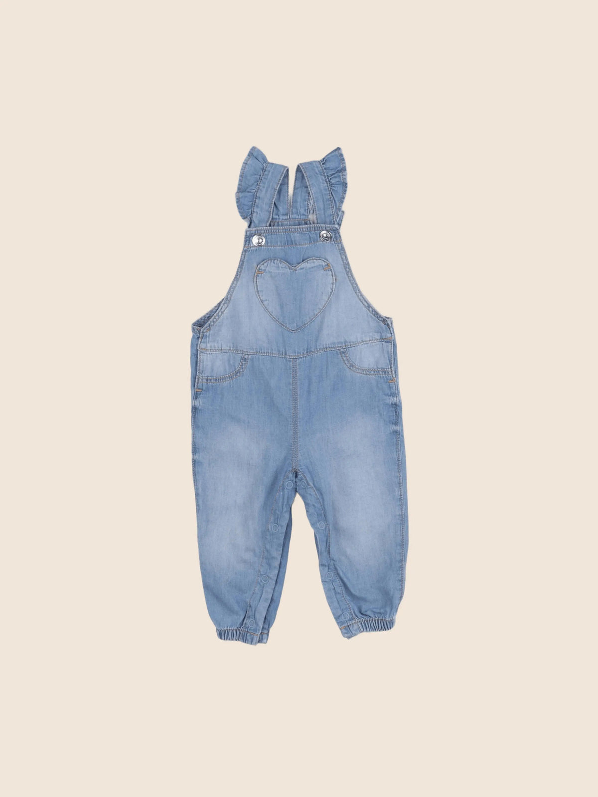 H&M - salopette bleu - 6/9 mois
