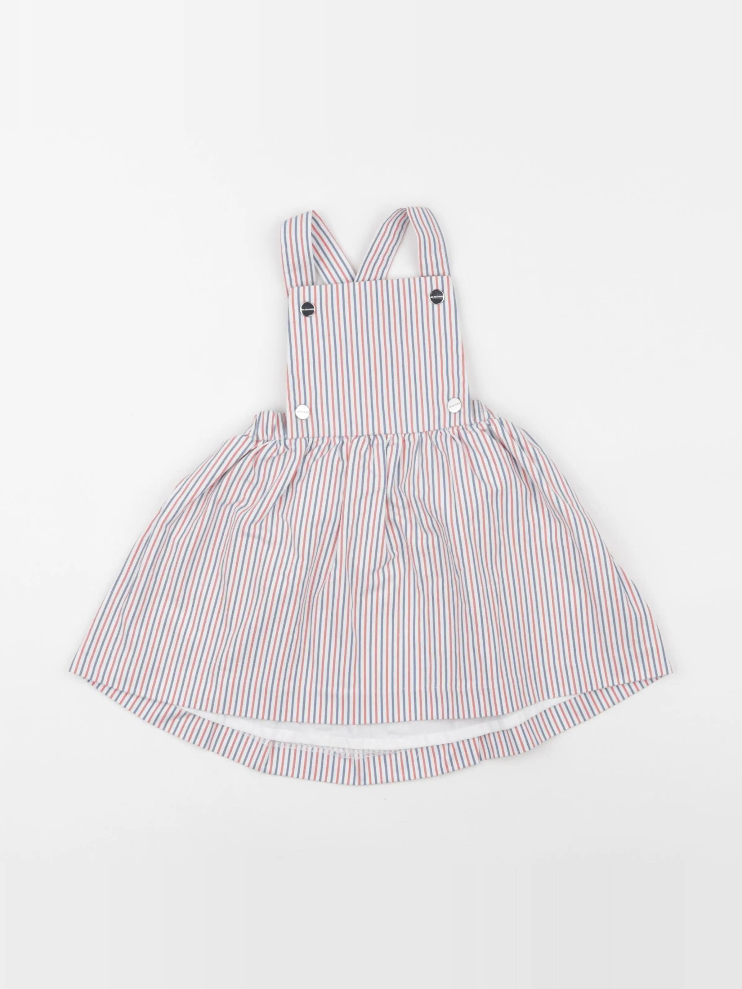 Jacadi - robe blanc, bleu, orange - 18 mois