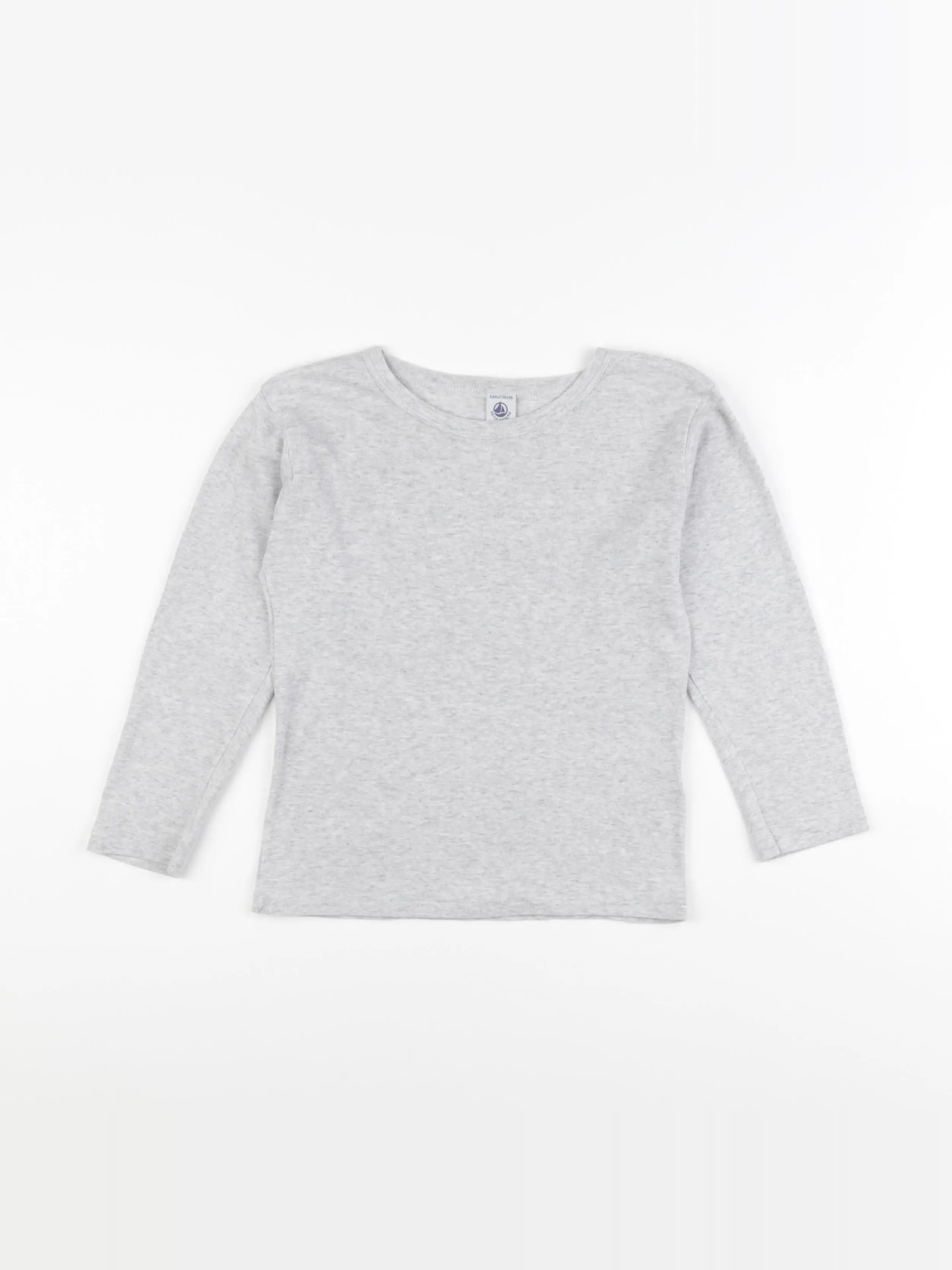 Petit Bateau - tee-shirt gris - 6 mois