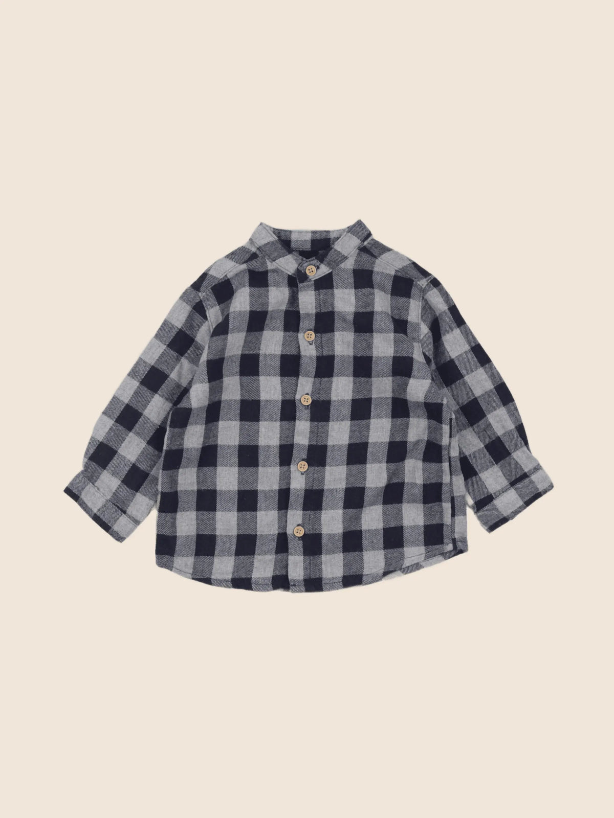 Boutchou - chemise bleu, gris - 6 mois