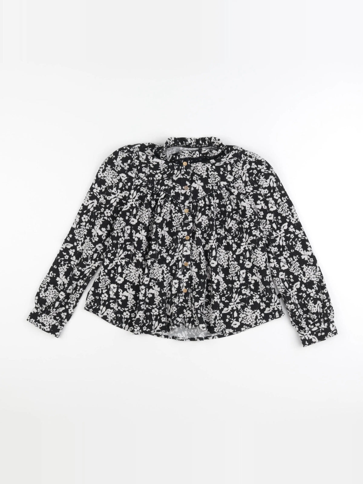 IKKS - blouse noir, beige - 8 ans