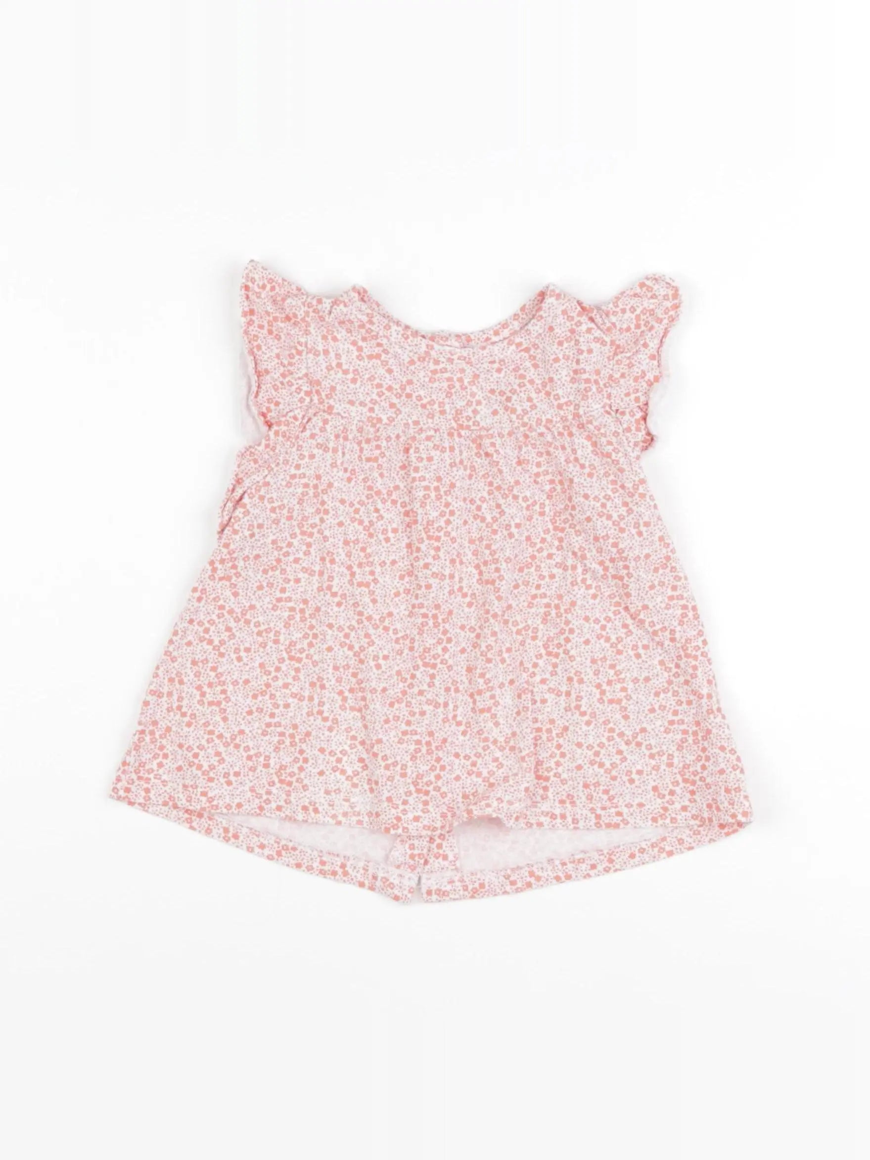 Vertbaudet - tee-shirt blanc, orange - 24 mois