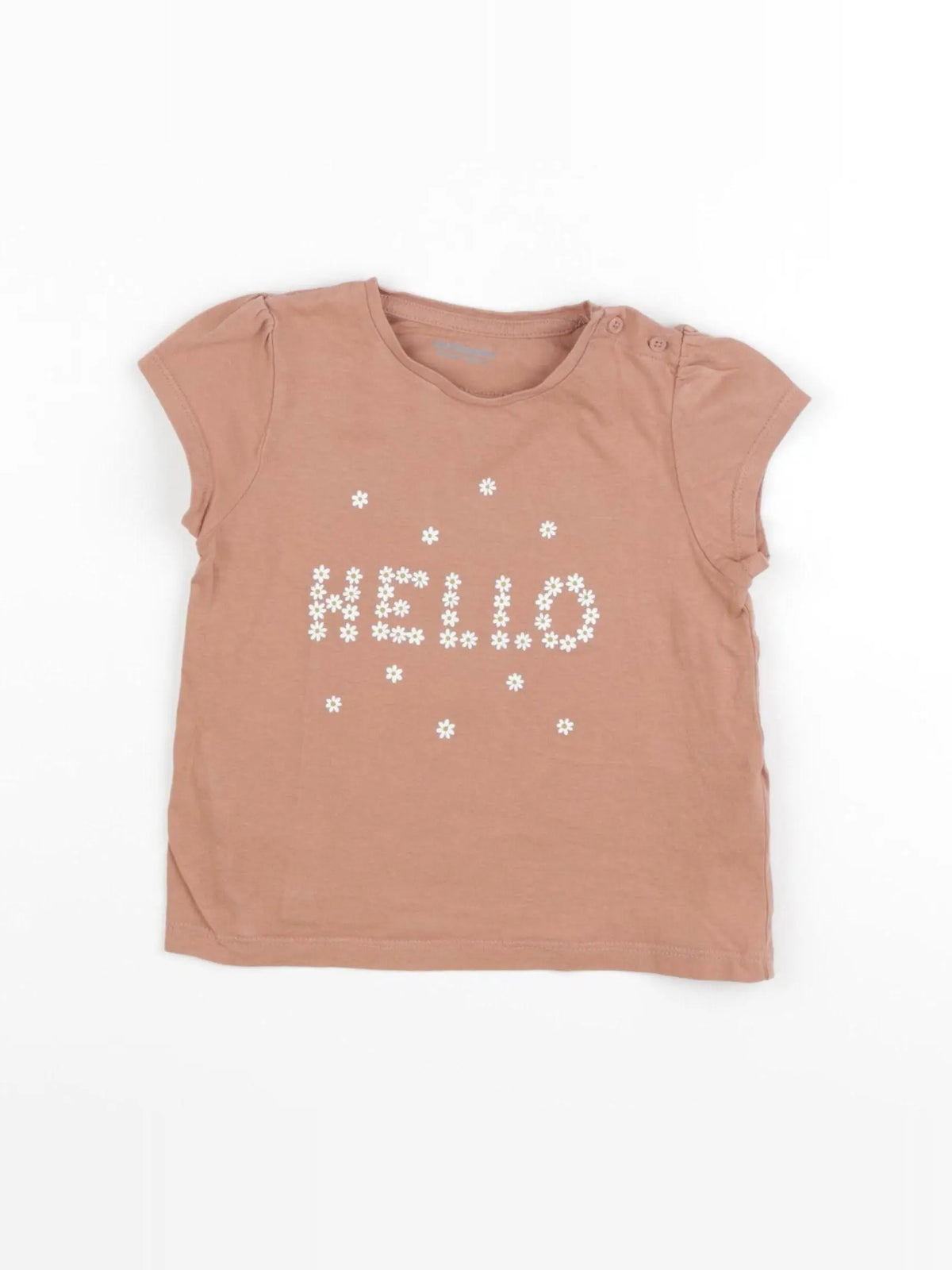 Vertbaudet - tee-shirt marron - 24 mois