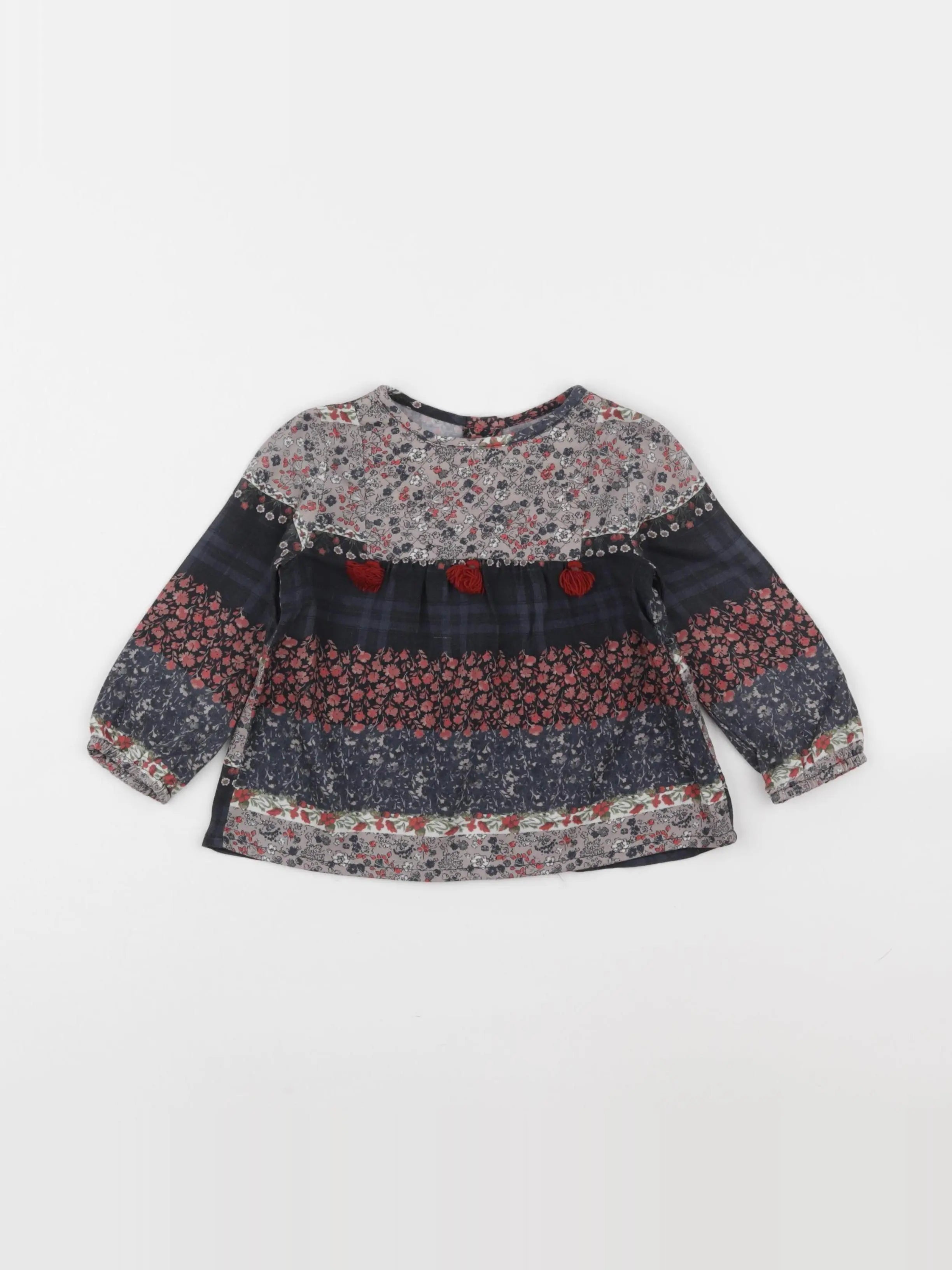Zara - blouse multicolore - 9/12 mois