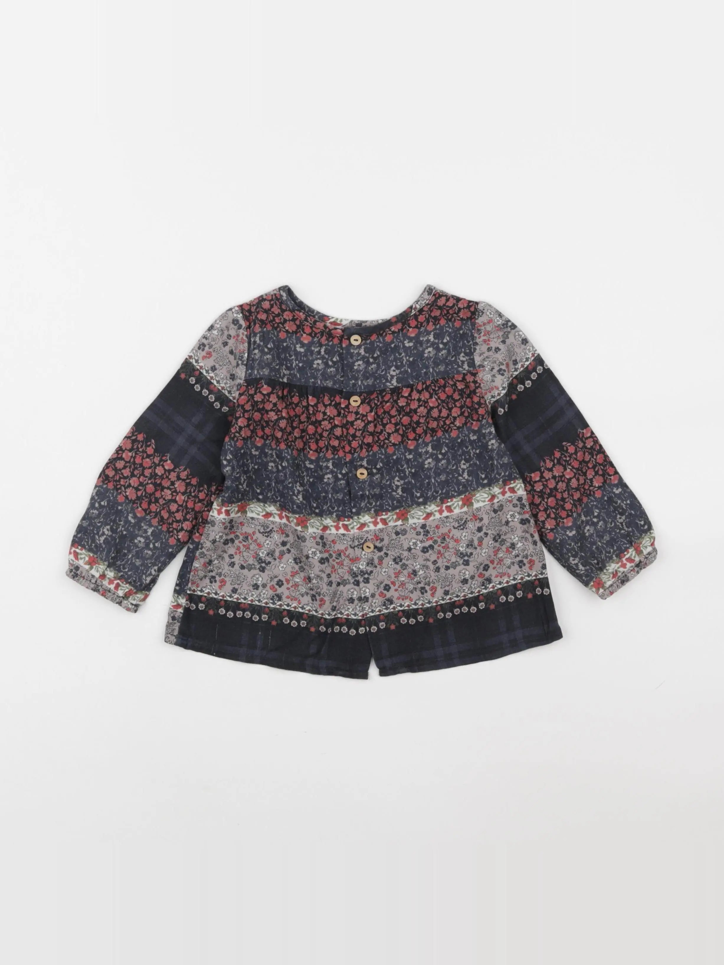 Zara - blouse multicolore - 9/12 mois