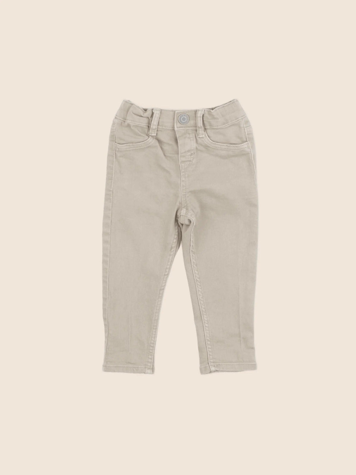 H&M - jean beige - 9/12 mois