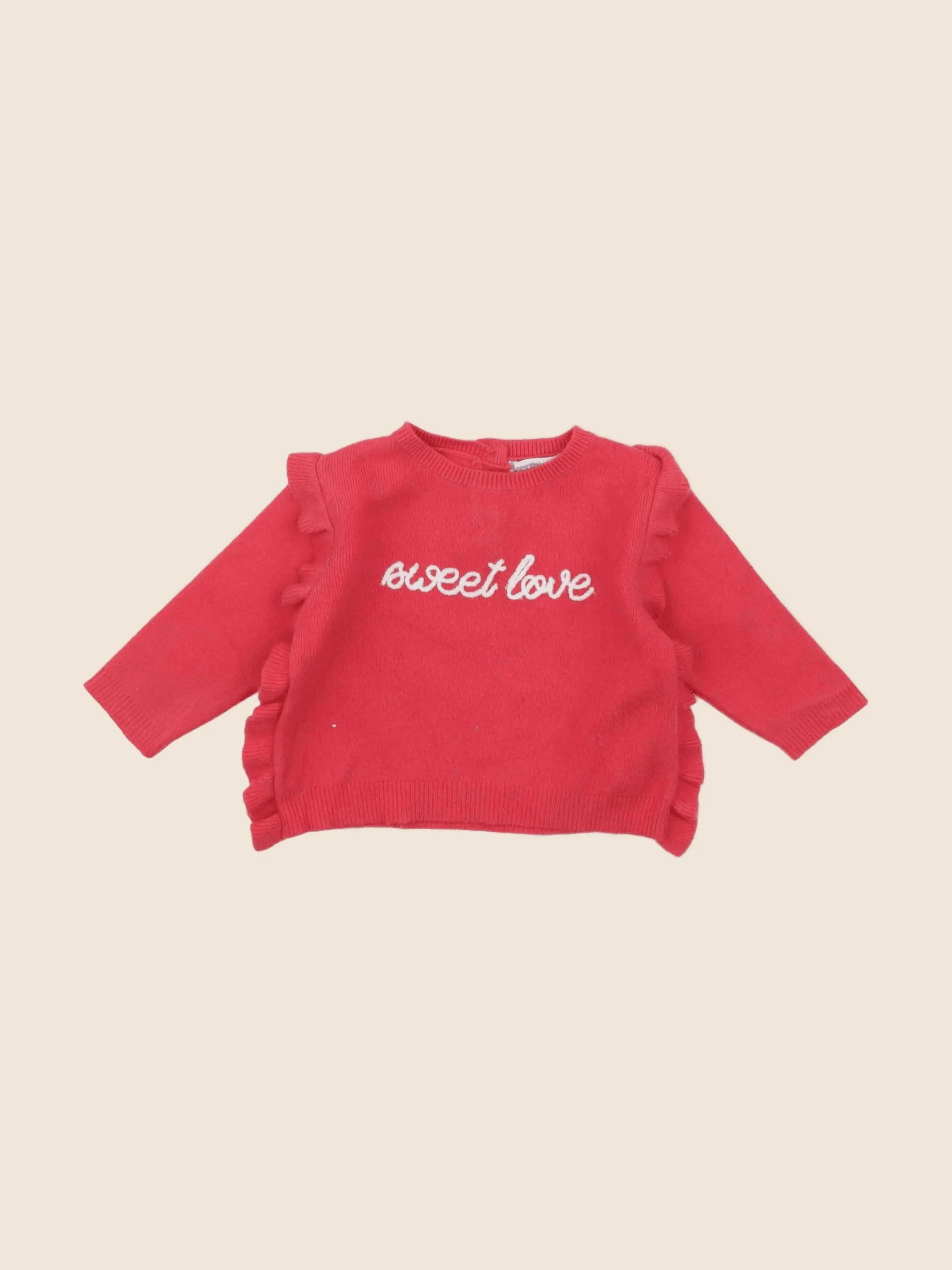 Vertbaudet - pull rose - 6 mois
