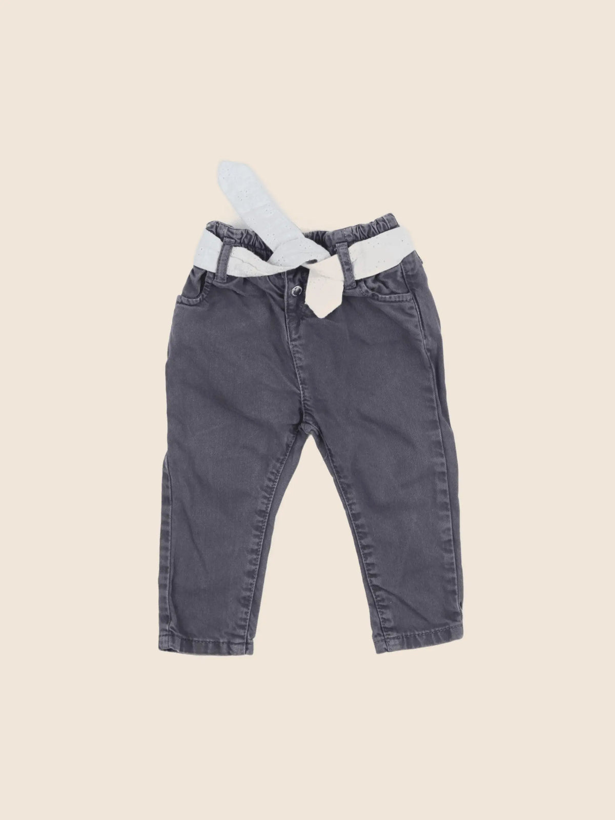 Vertbaudet - jean gris - 12 mois