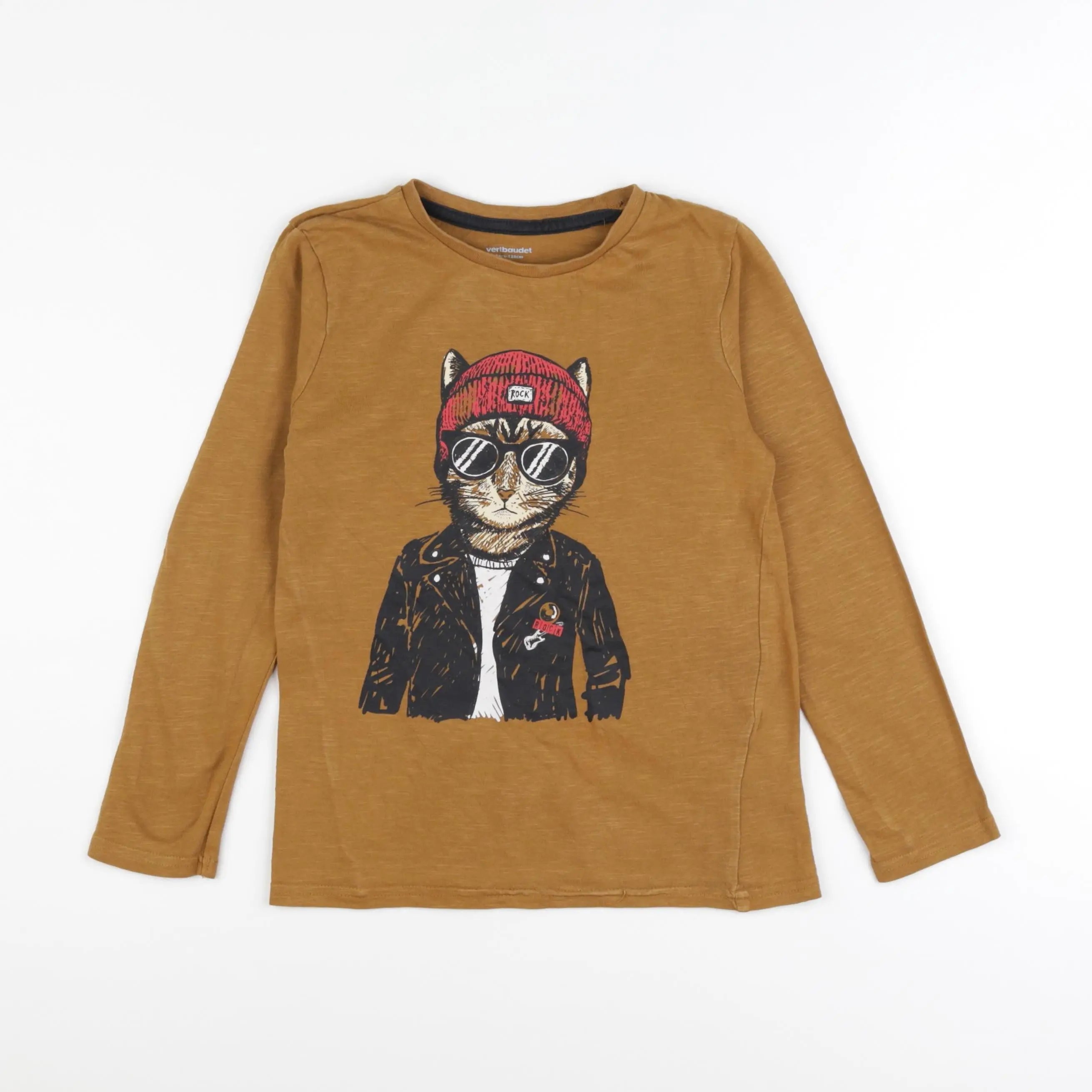 Vertbaudet - tee-shirt jaune - 8 ans