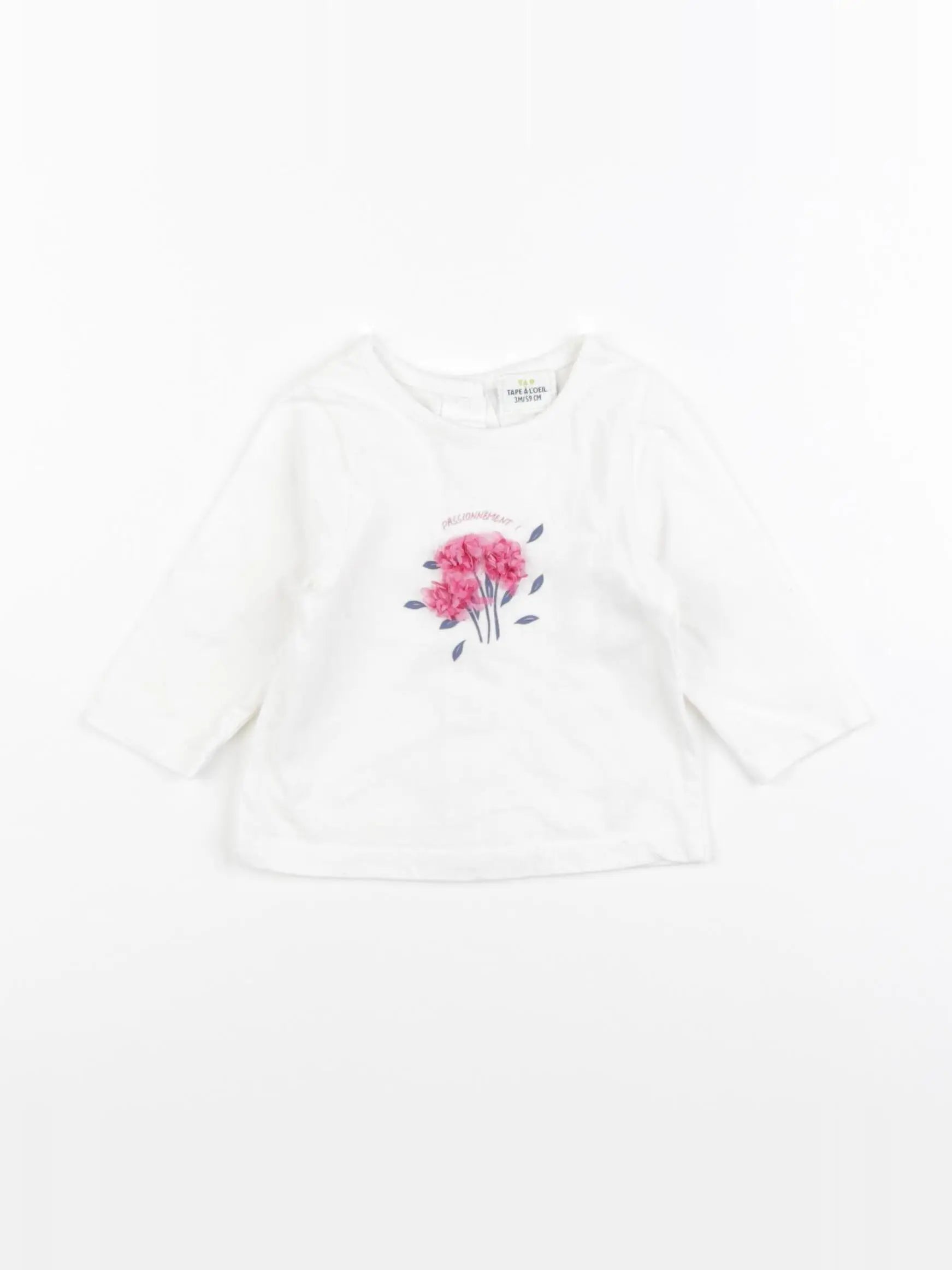 Tape à l'oeil - tee-shirt blanc - 3 mois