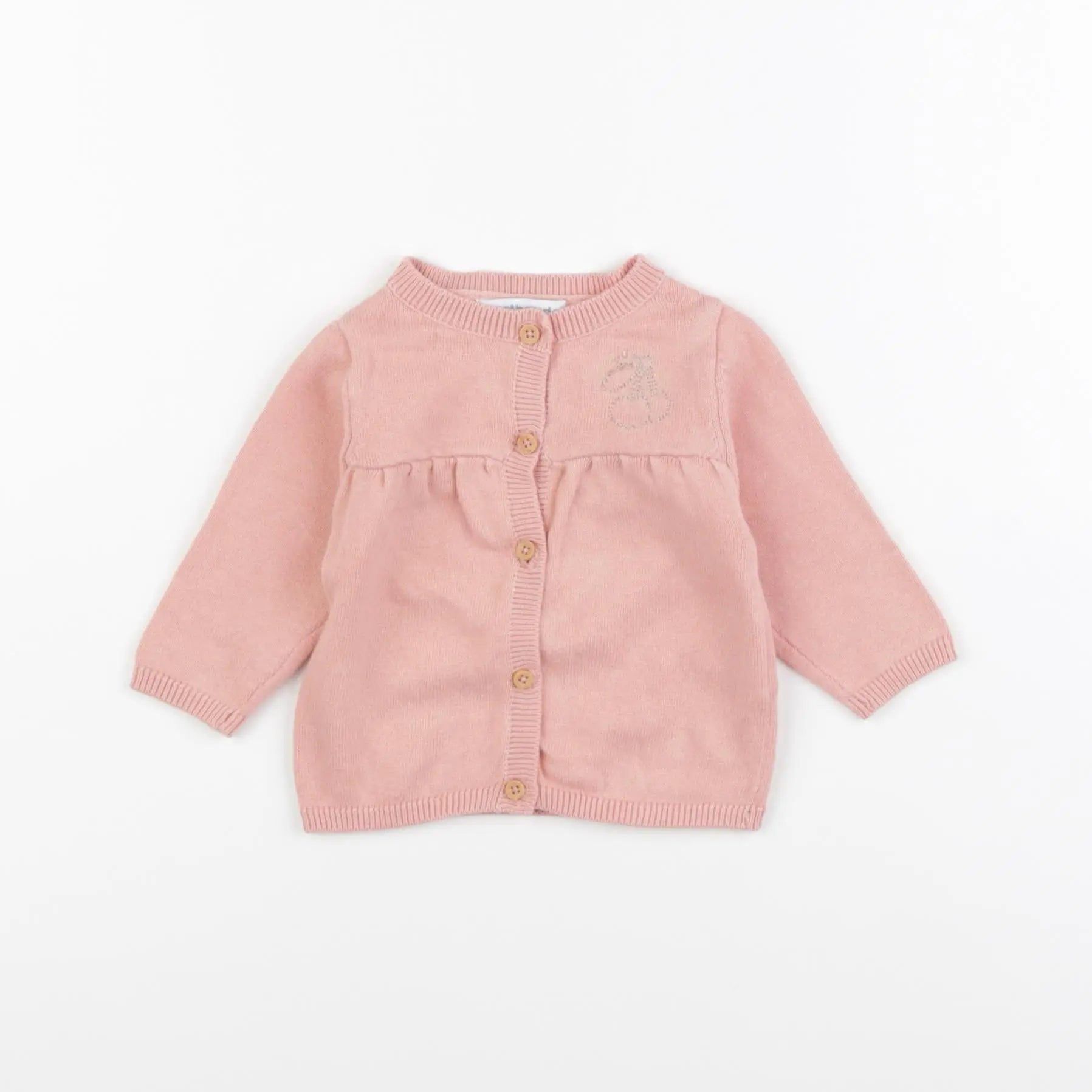 Vertbaudet - gilet rose - 3 mois
