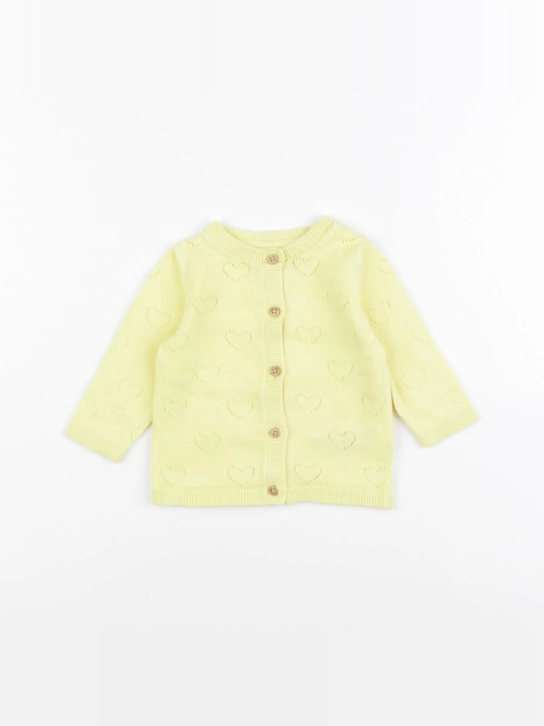 Vertbaudet - gilet jaune - 3 mois