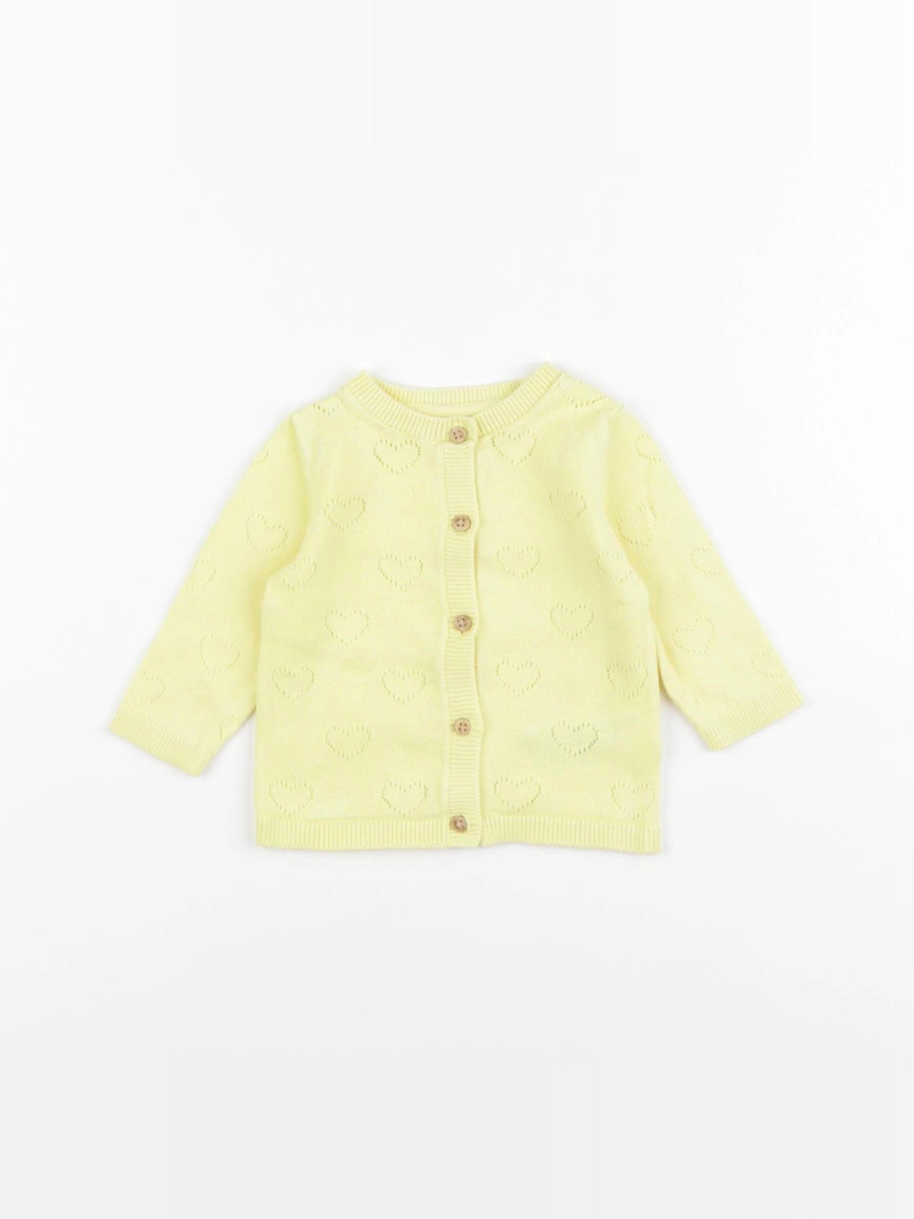 Vertbaudet - gilet jaune - 3 mois