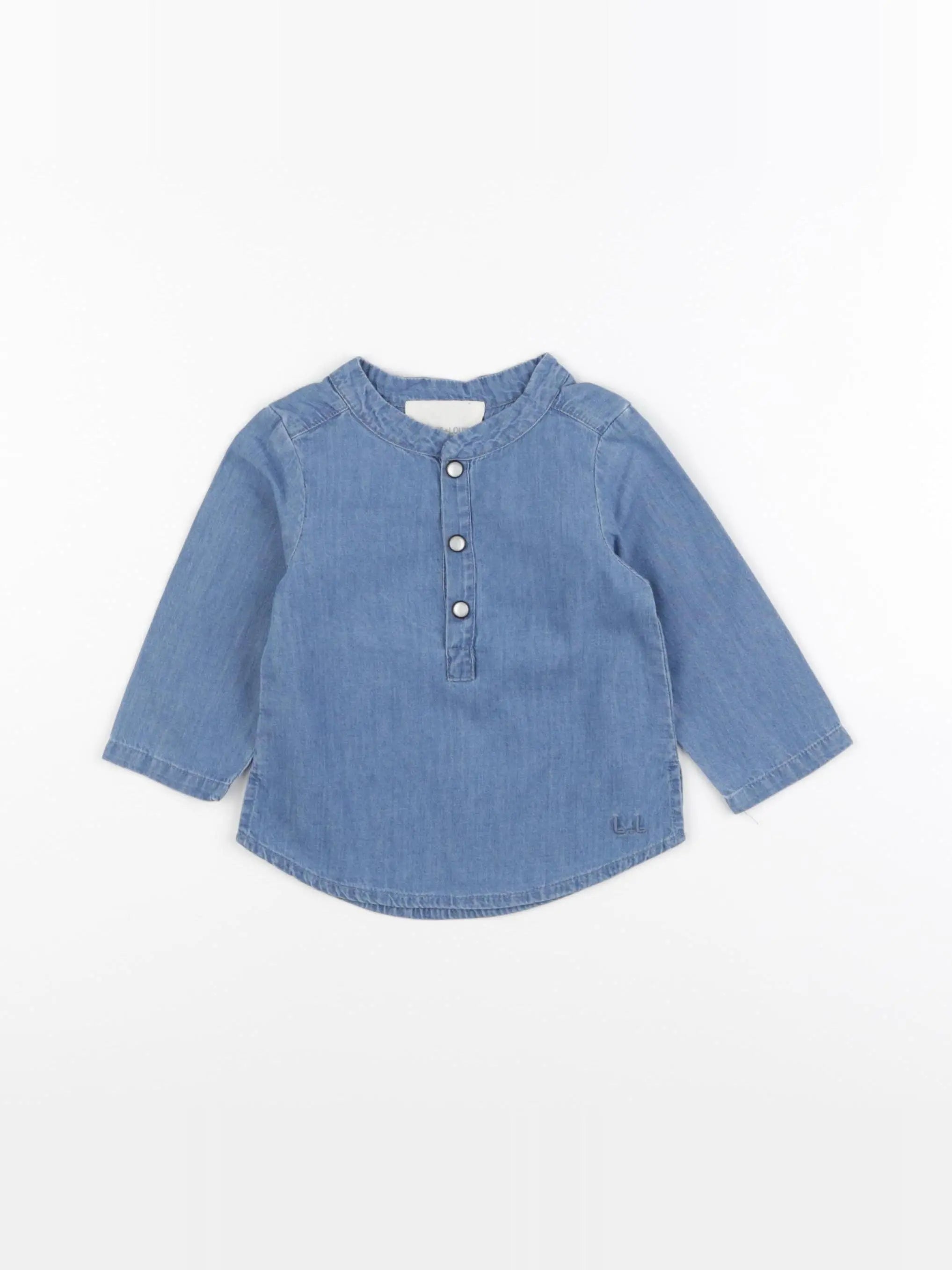 Louis Louise - chemise bleu - 6 mois