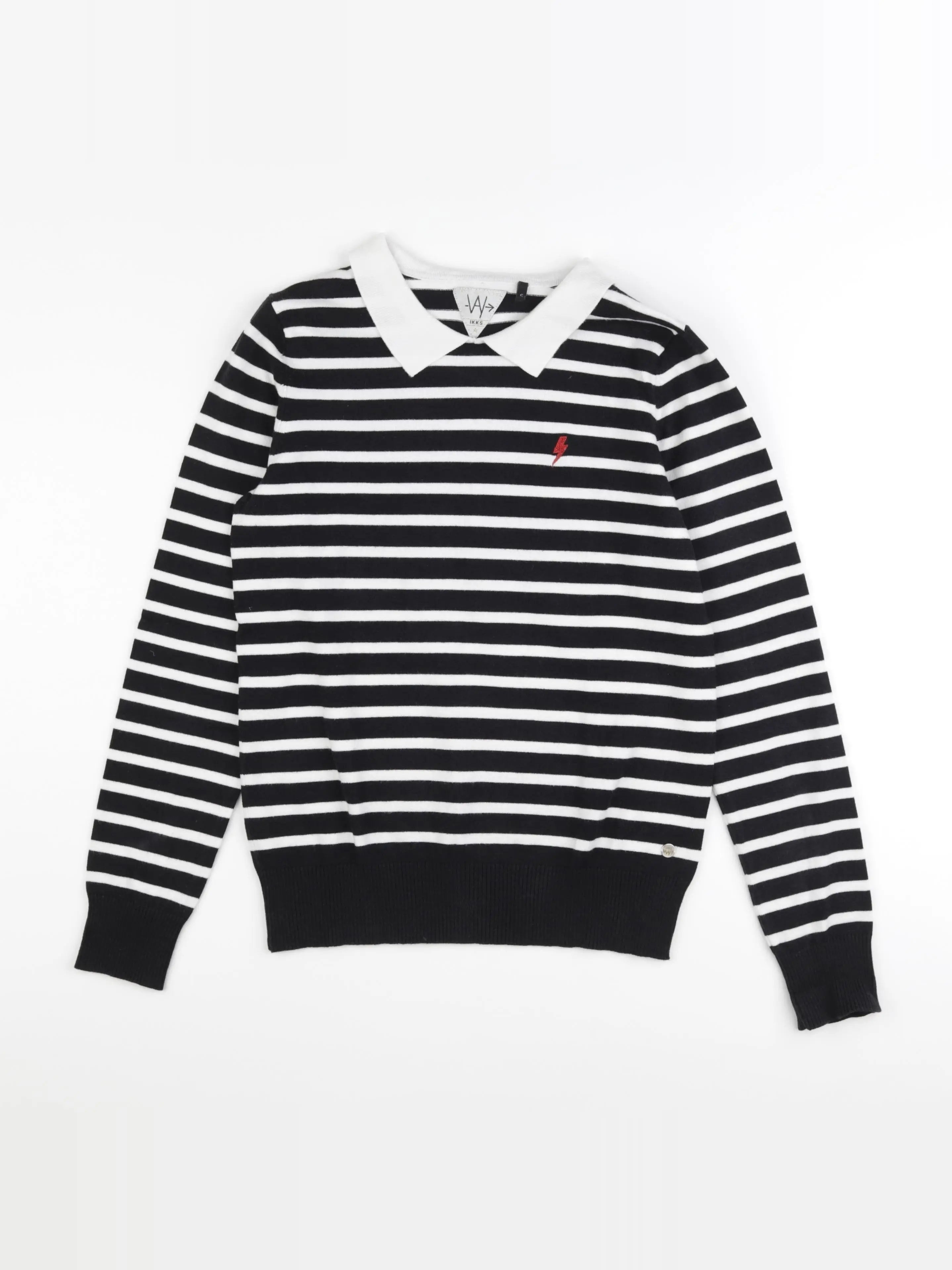IKKS - pull blanc, noir - 14 ans